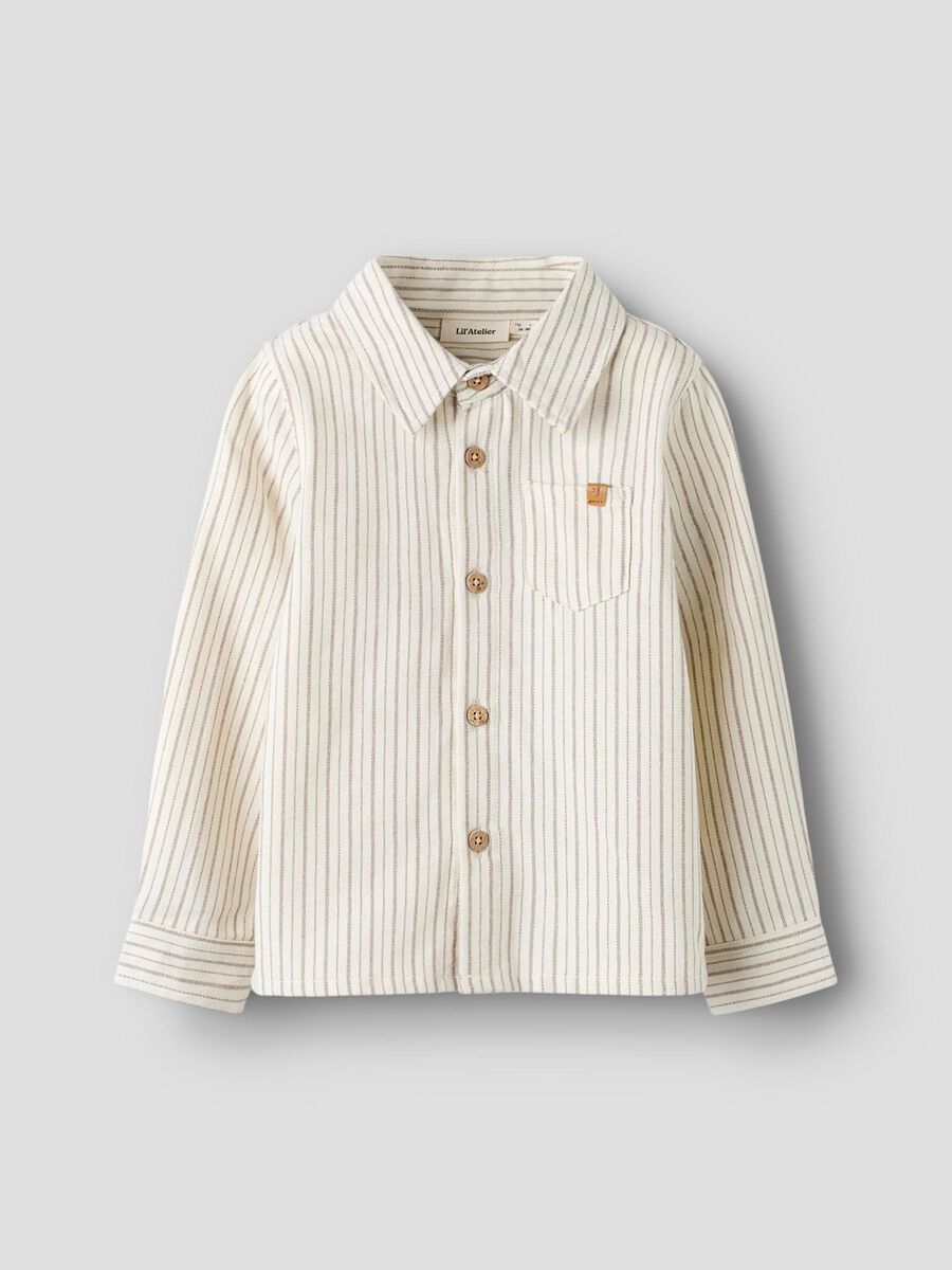 Lil' Atelier Hemd Streifen turtledove