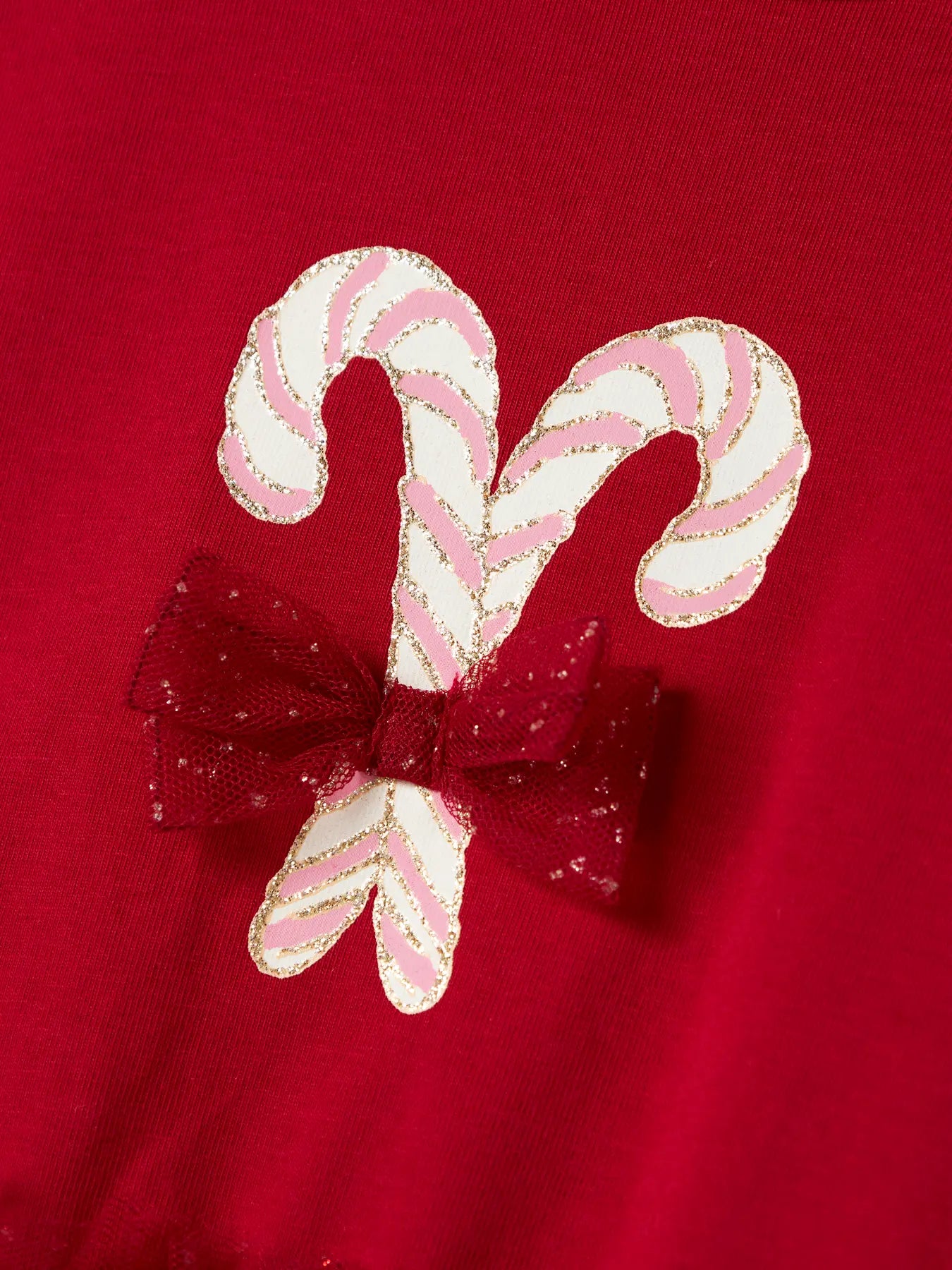 Name it Tüllkleid Zuckerstangen rot