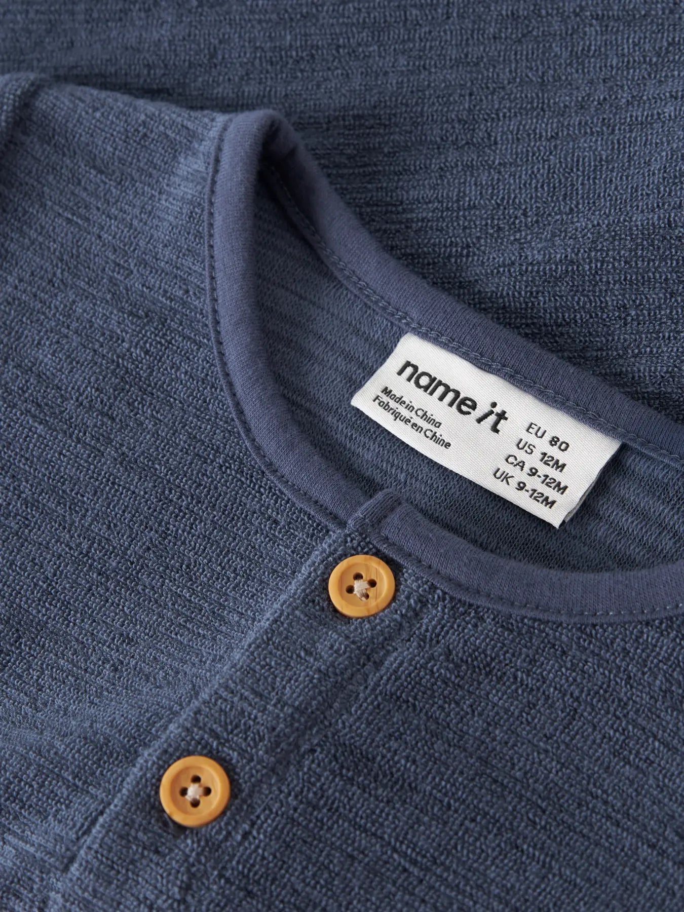 Name it Frottee-Strick T-Shirt Löwe vintage indigo