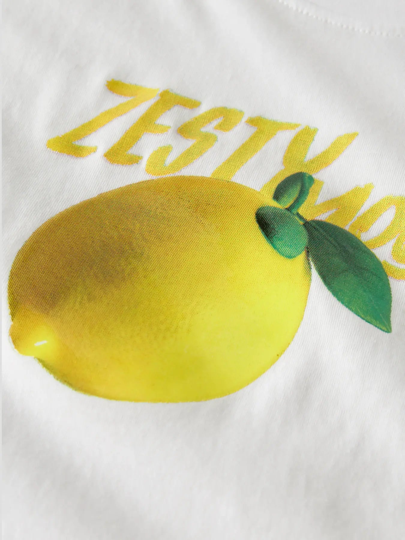 Name it Short T-Shirt Zitrone weiß