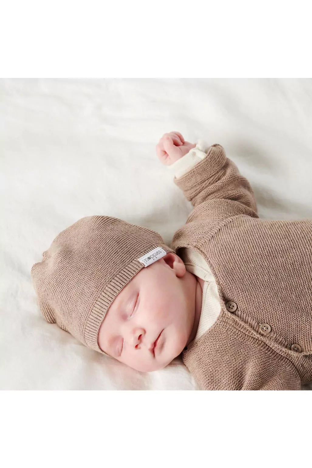 Noppies Baby Strickmütze Taupe Melange