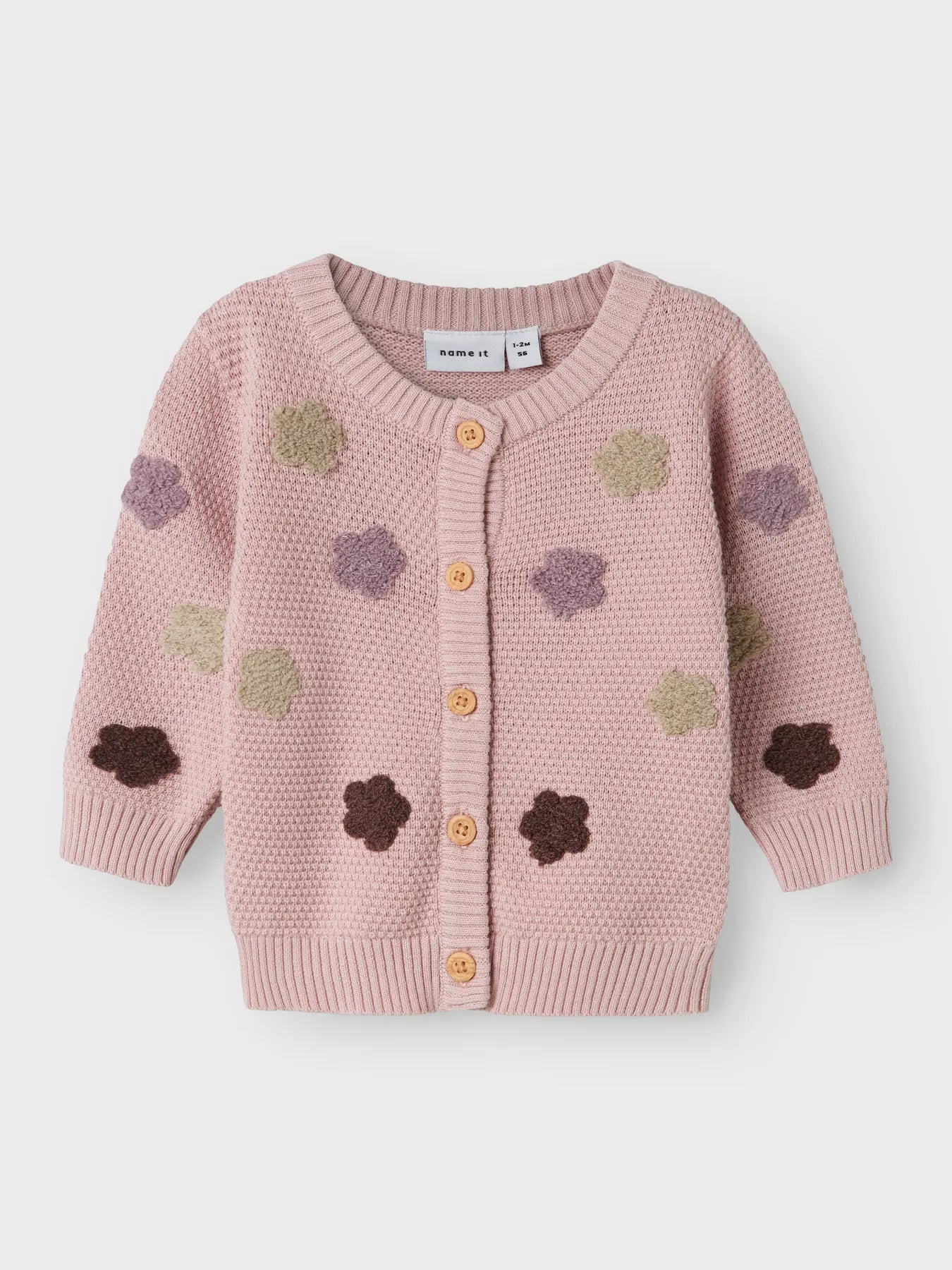 Name it Strickjacke Blumenwiese lilac