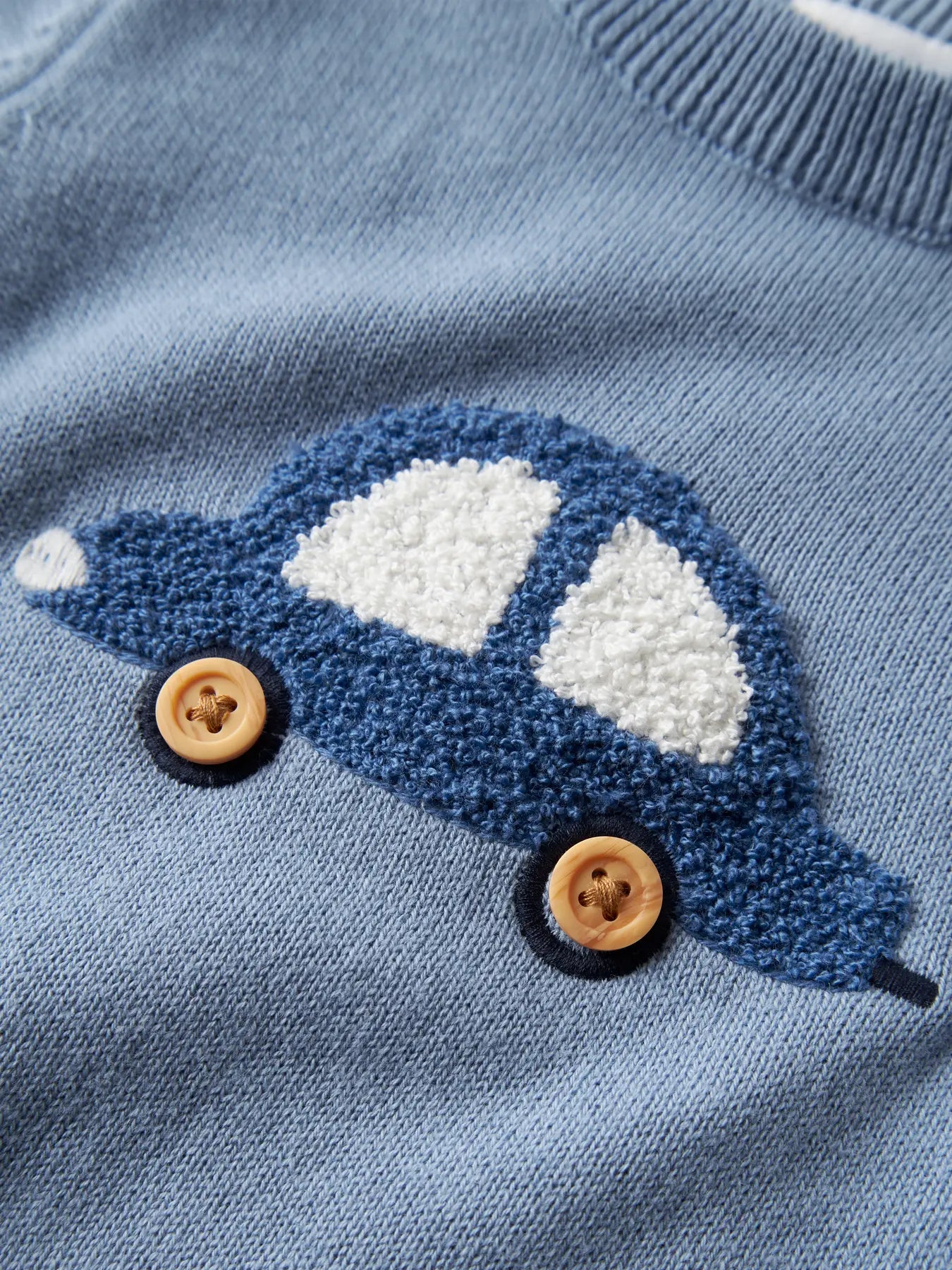 Name it Strickpullover Auto himmelblau