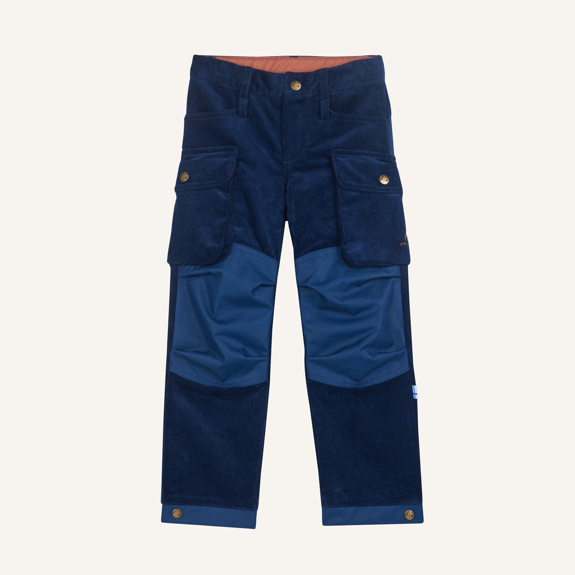 Finkid KOSKI aufgesetzen Kordhose mit Taschen und Po- und Knieverstärkung denim