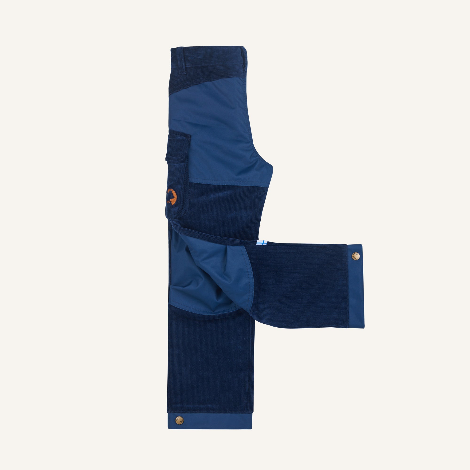 Finkid KOSKI aufgesetzen Kordhose mit Taschen und Po- und Knieverstärkung denim