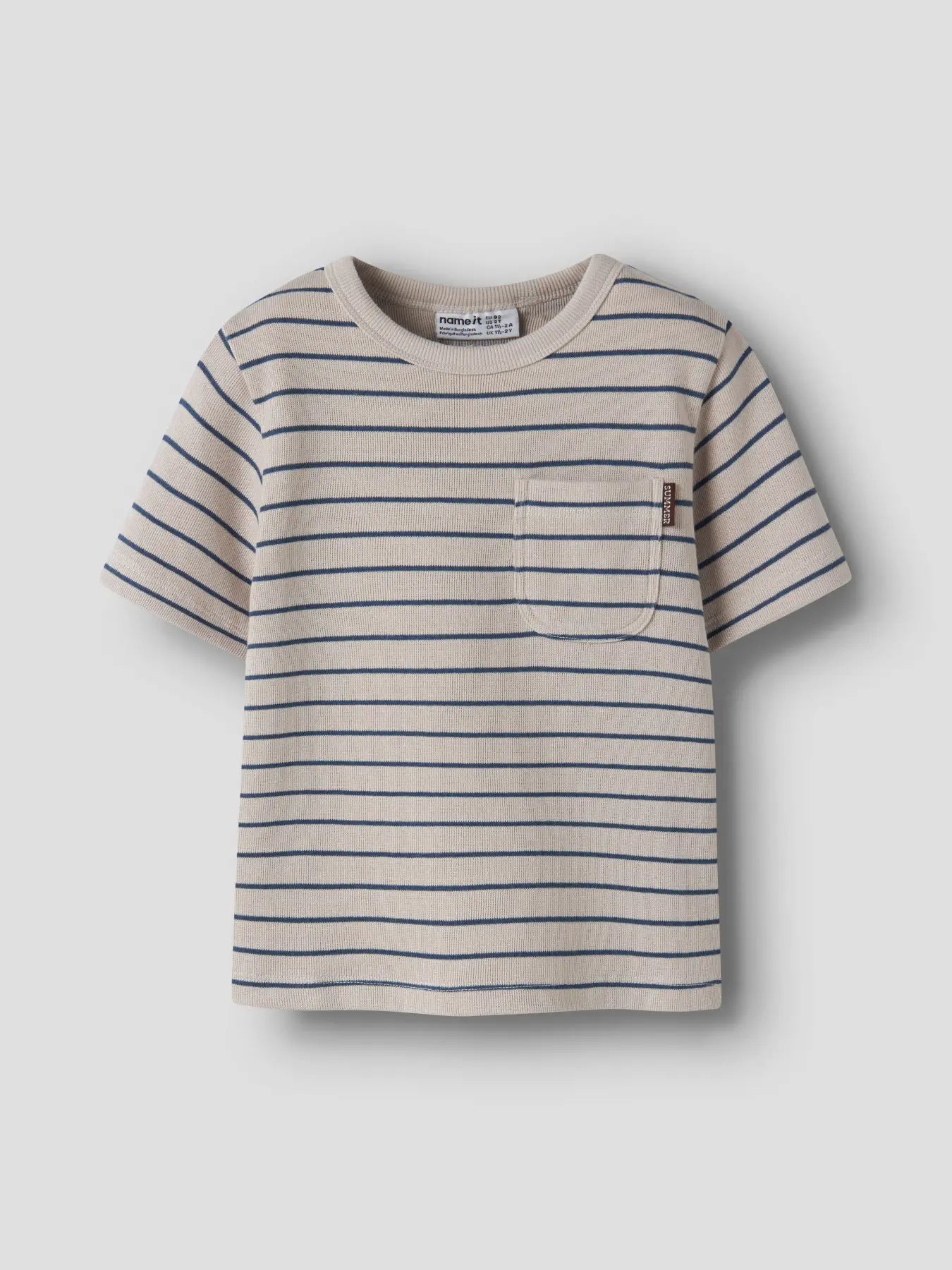 Name it T-Shirt Streifen Chateau Gray