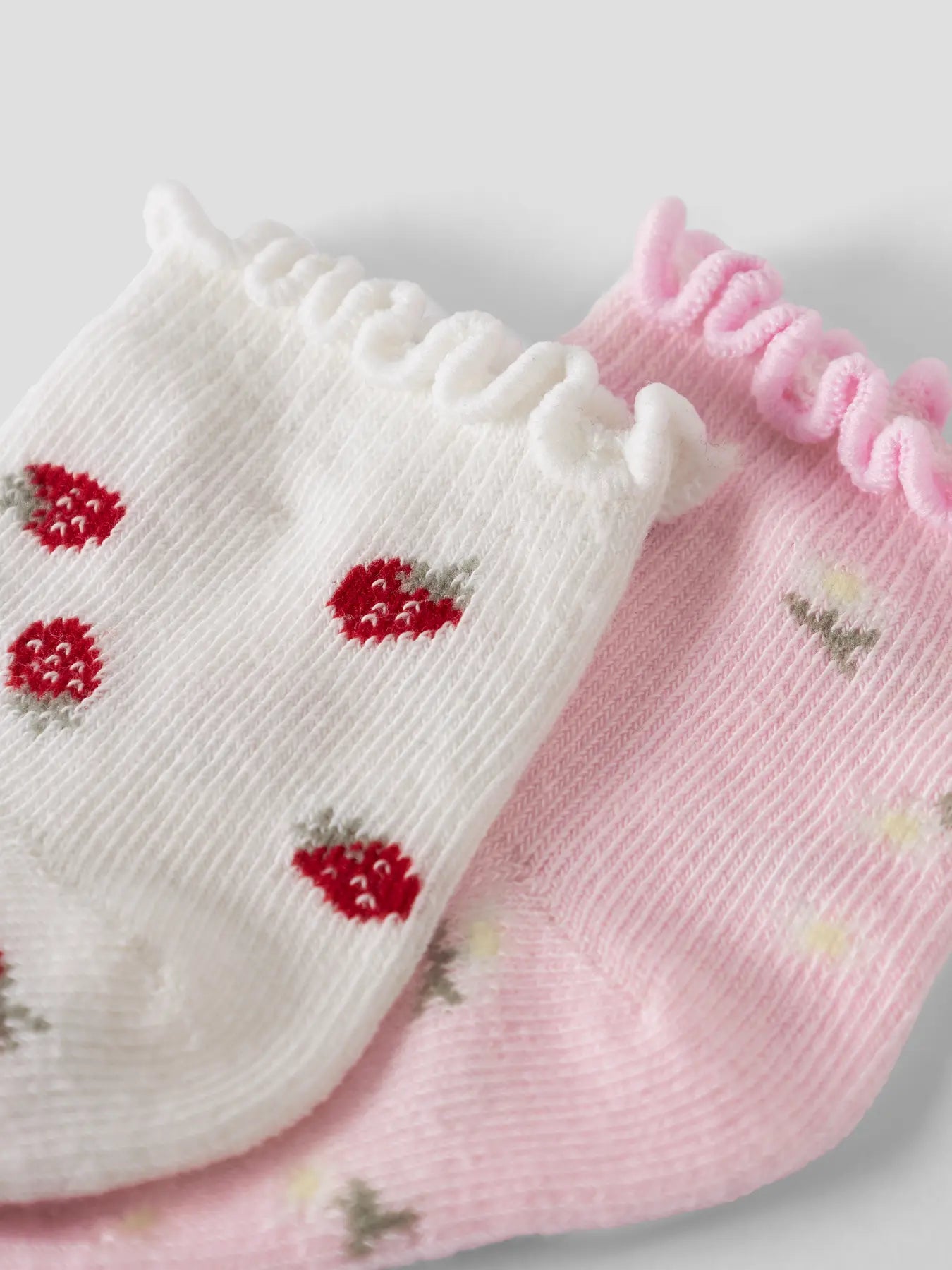 Name it 2er Pack Socken Erdbeeren & Blumen