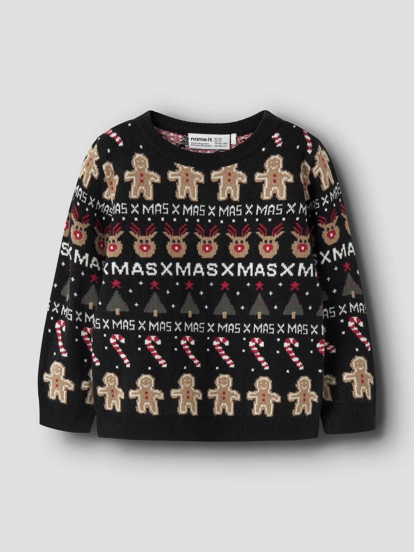 Name it XMAS Strickpullover schwarz