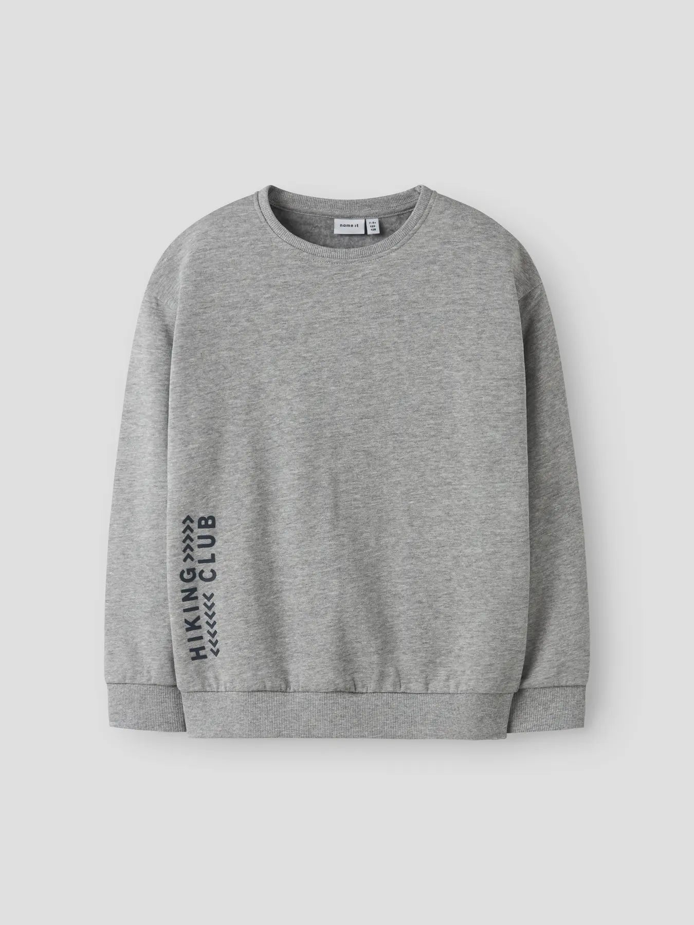 Name it Sweatshirt Hiking Club grau meliert