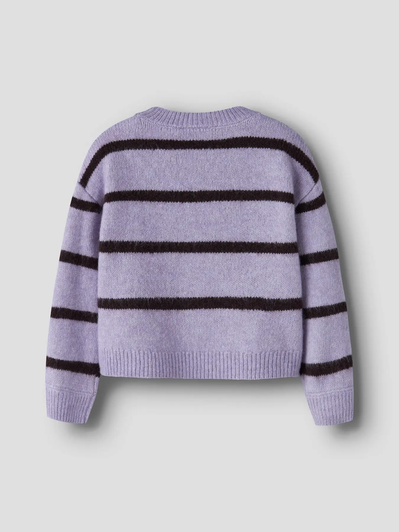 Name it Strickpullover Streifen flieder/schoko