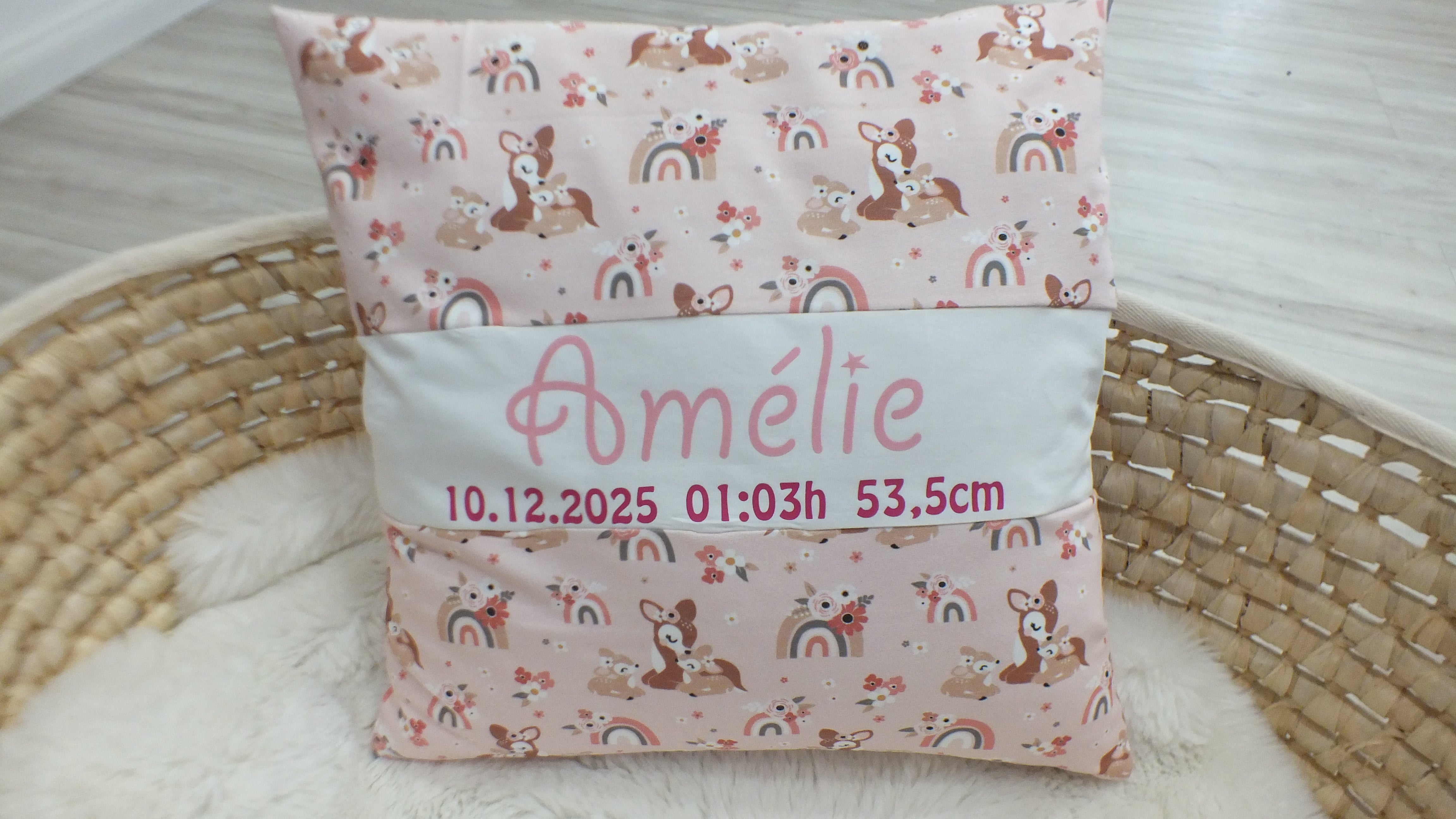 Kissen mit Name Boho Bambi
