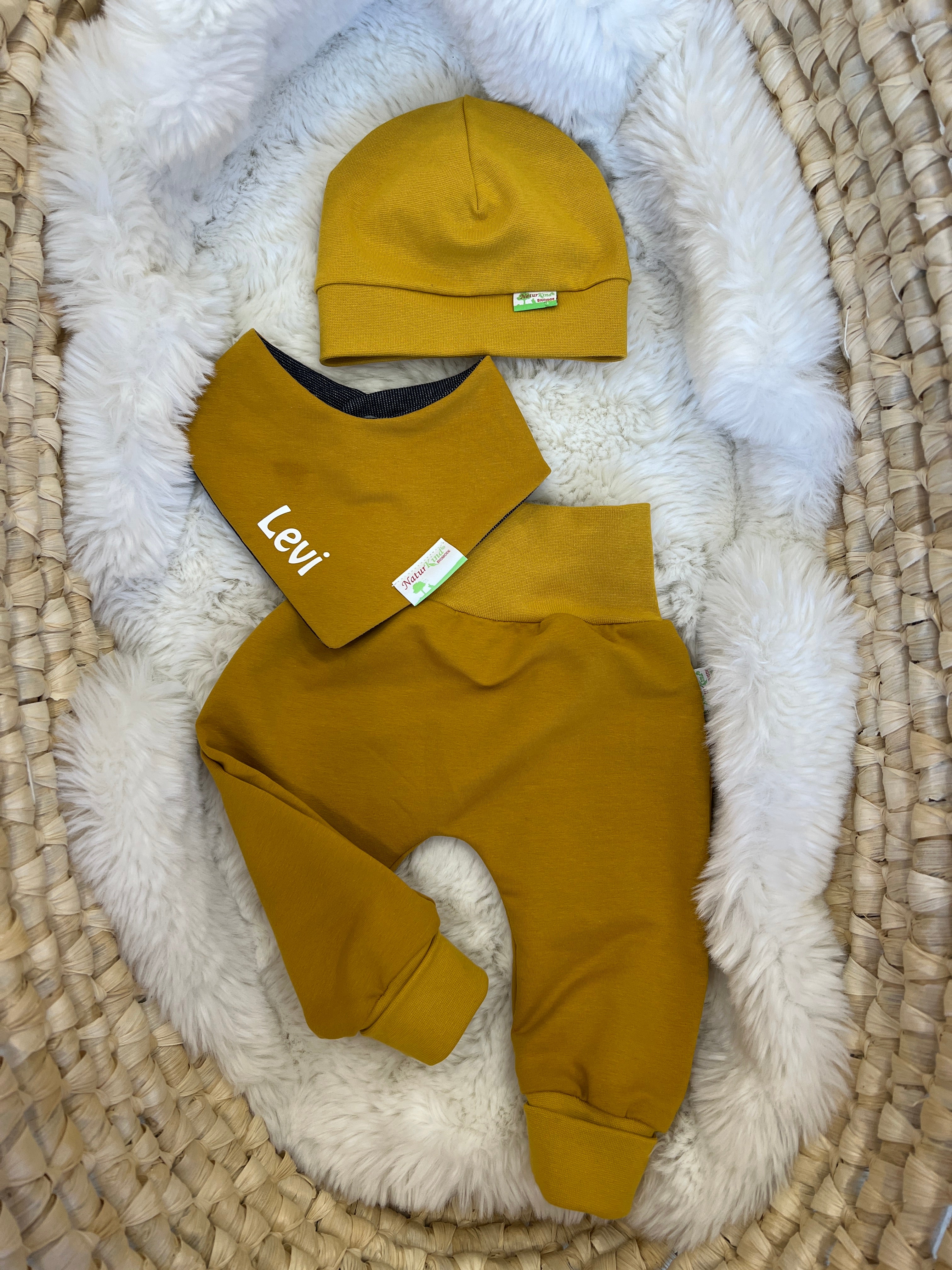 MitwachsSet für Babys - Uni senf