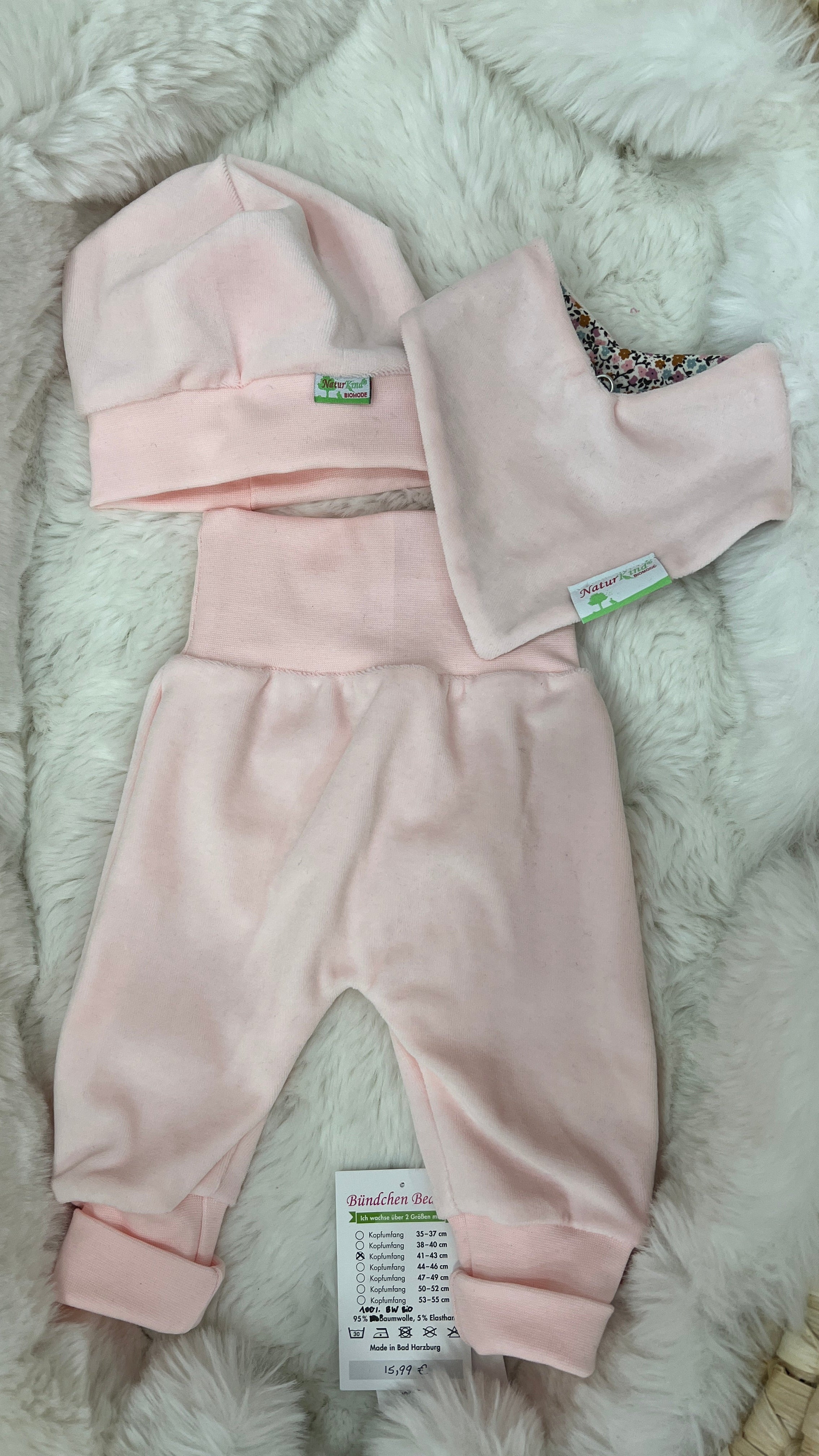 MitwachsSet für Babys - Uni Nicki zartrosa