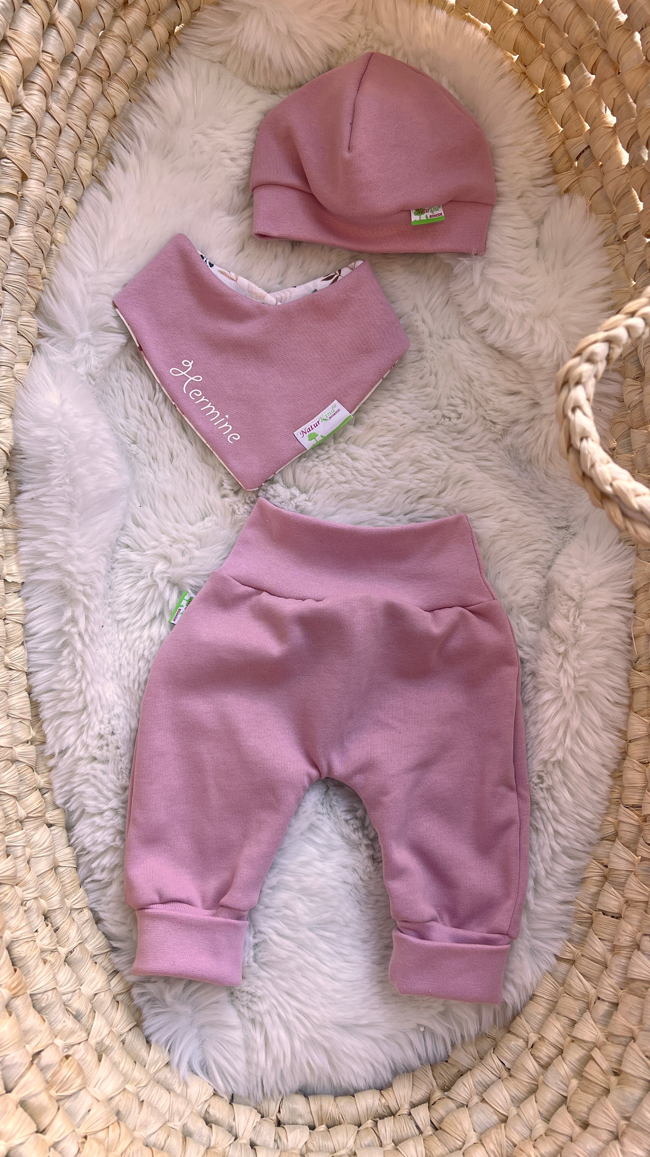 MitwachsSet für Babys - Kuschel Sweat altrosa