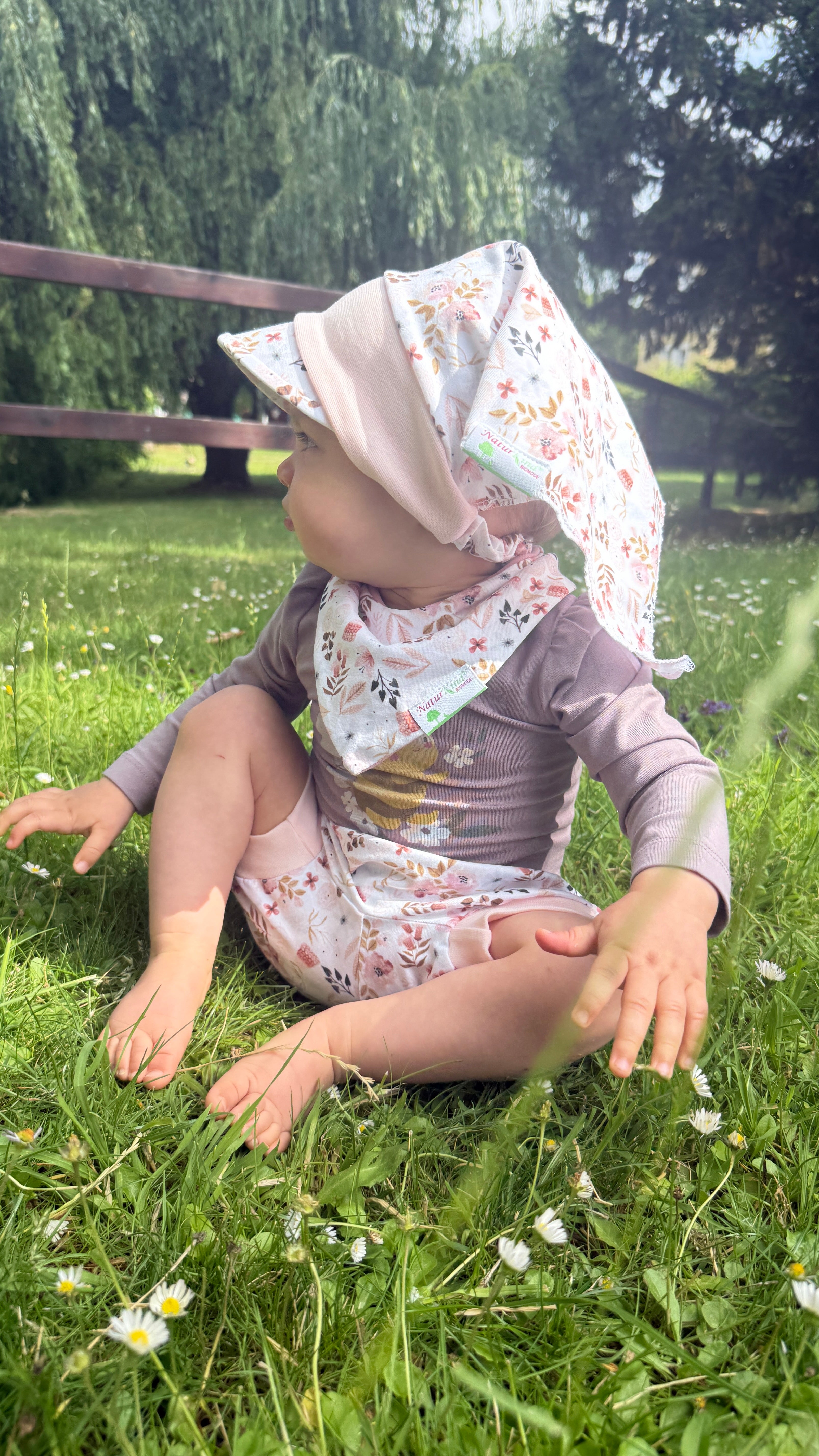 Naturkind Biomode ® 3-teiliges Sommersweat MitwachsSet für Babys Boho Flowers