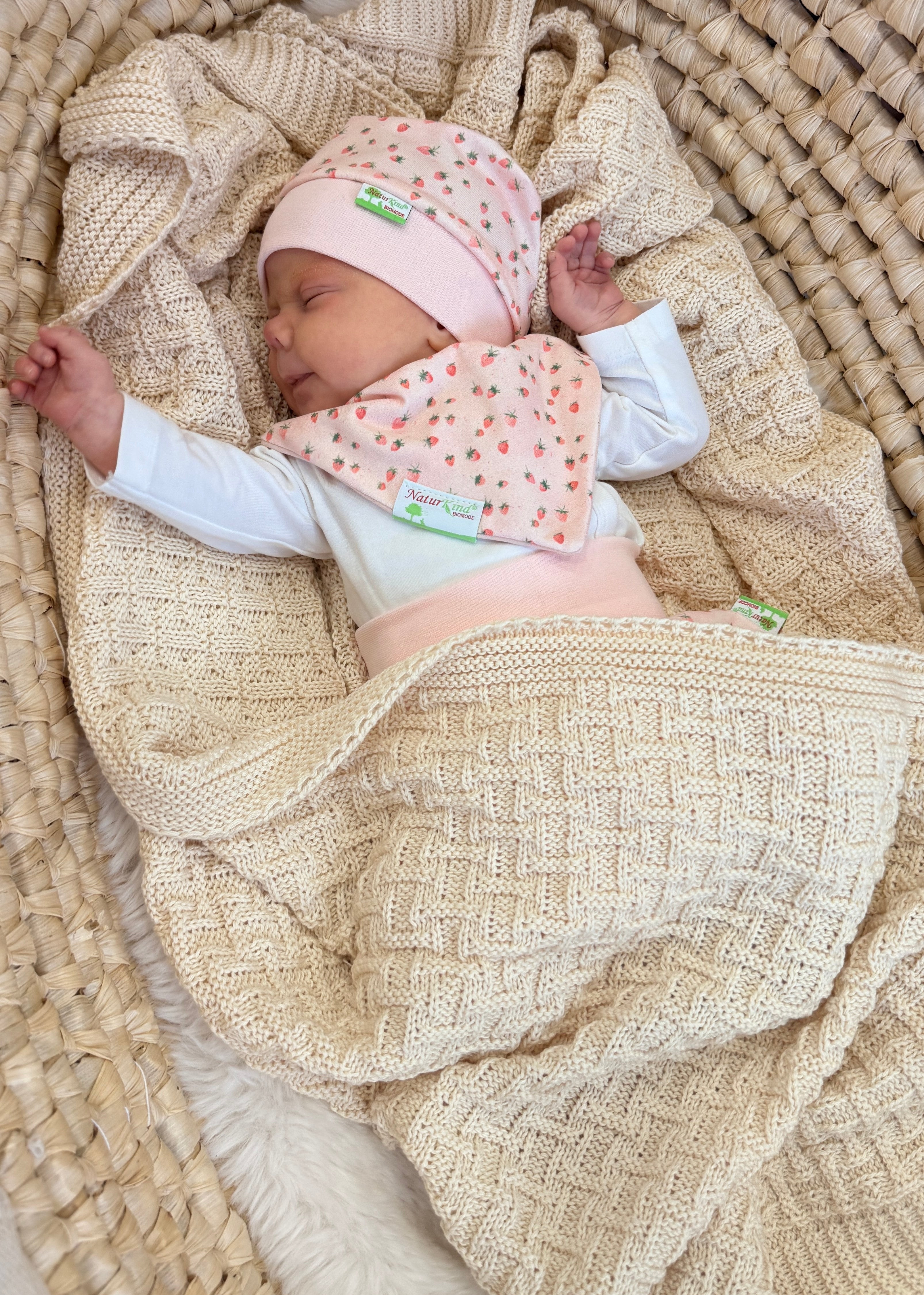 Babydecke Strickdecke aus BioBaumwolle