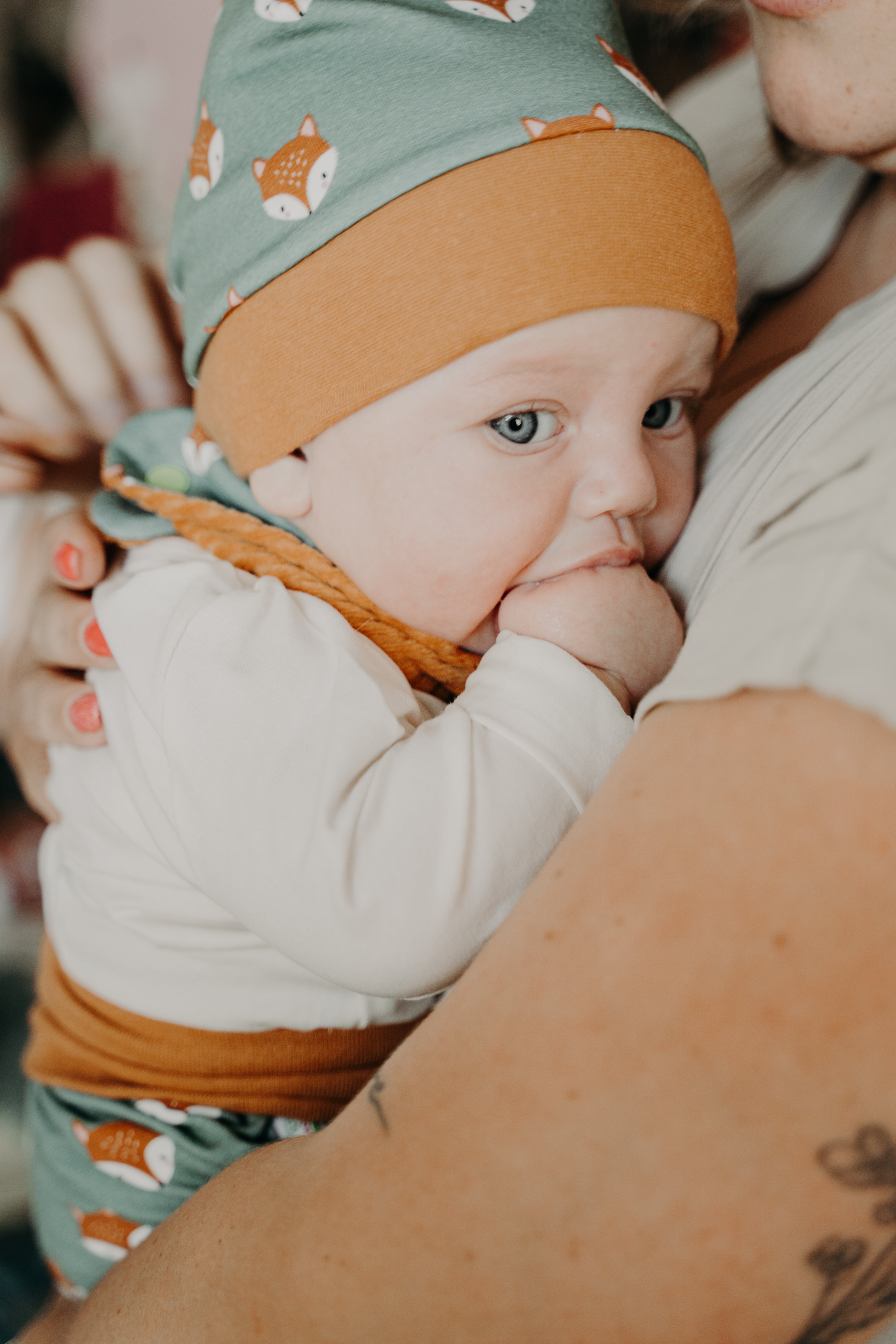 Bündchen Beanie Füchse mint