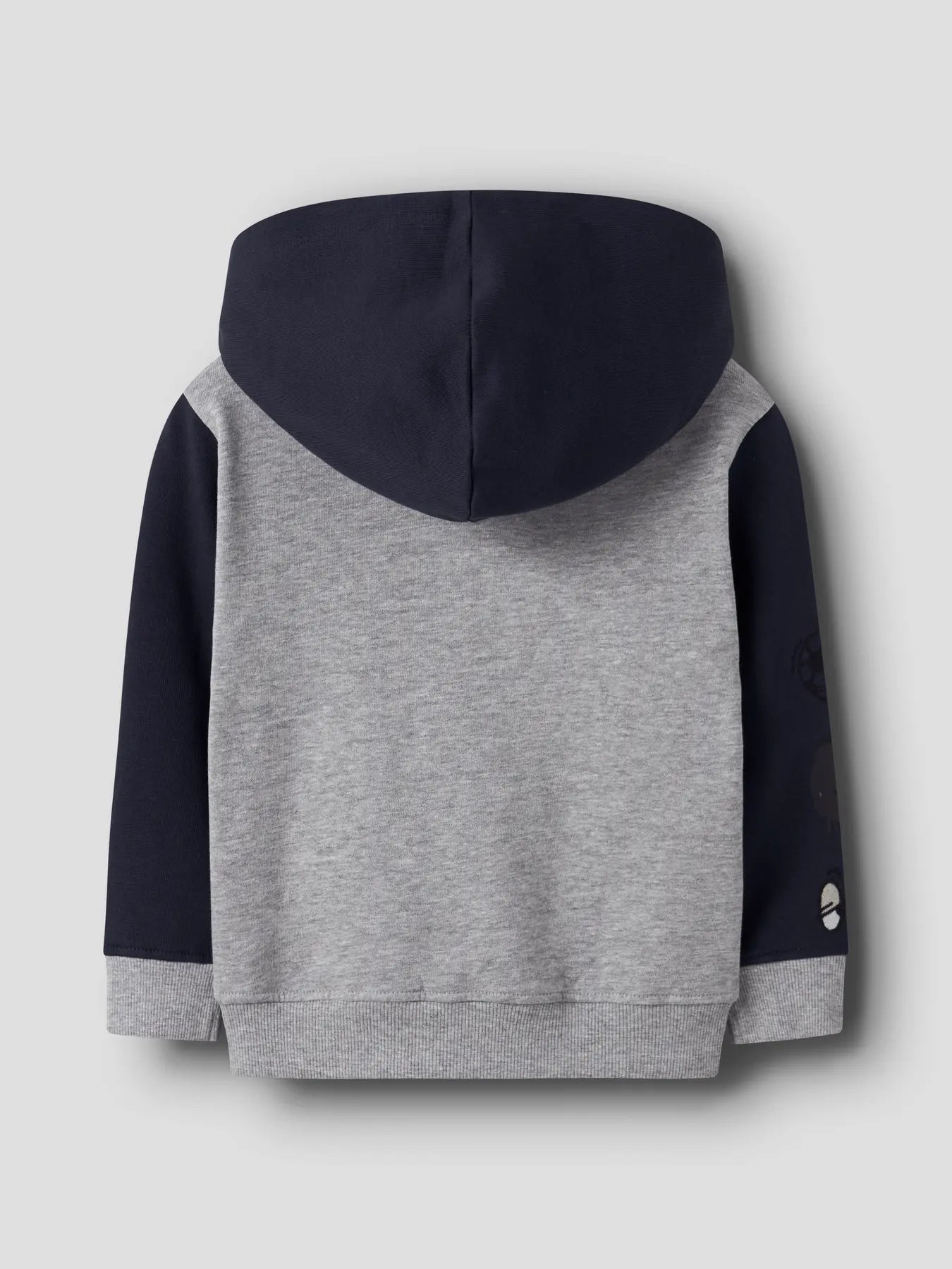 Name it College Sweatjacke mit Kapuze grau meliert/dunkelblau