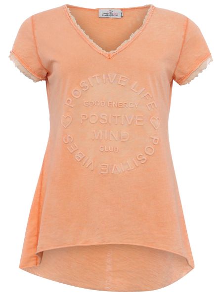 Zwillingsherz T-Shirt "Positive Mind" orange
