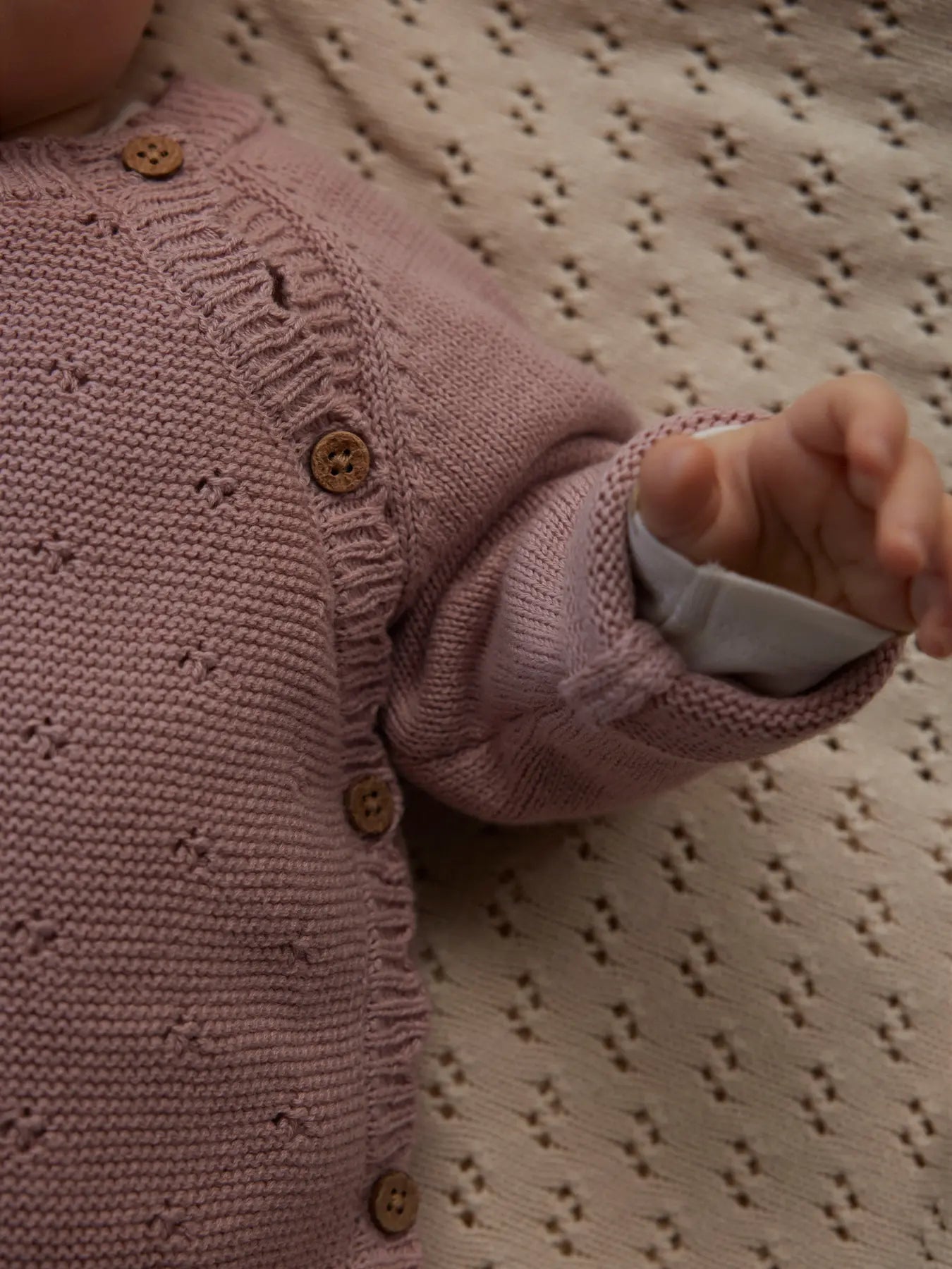 Lil' Atelier Strickjacke misty rose