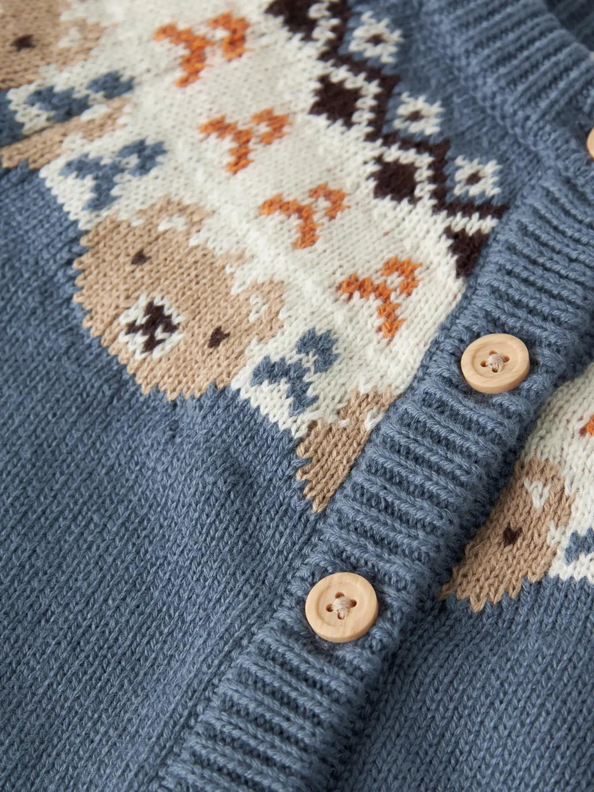 Name it Norweger Bärchen Strickjacke blue mirage