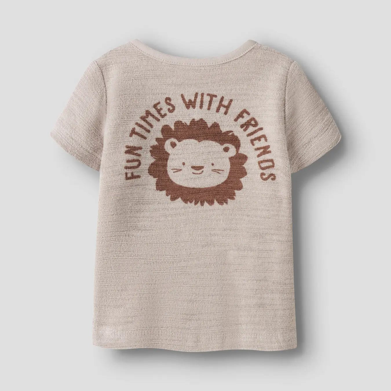Name it Frottee-Strick T-Shirt Löwe chateau gray