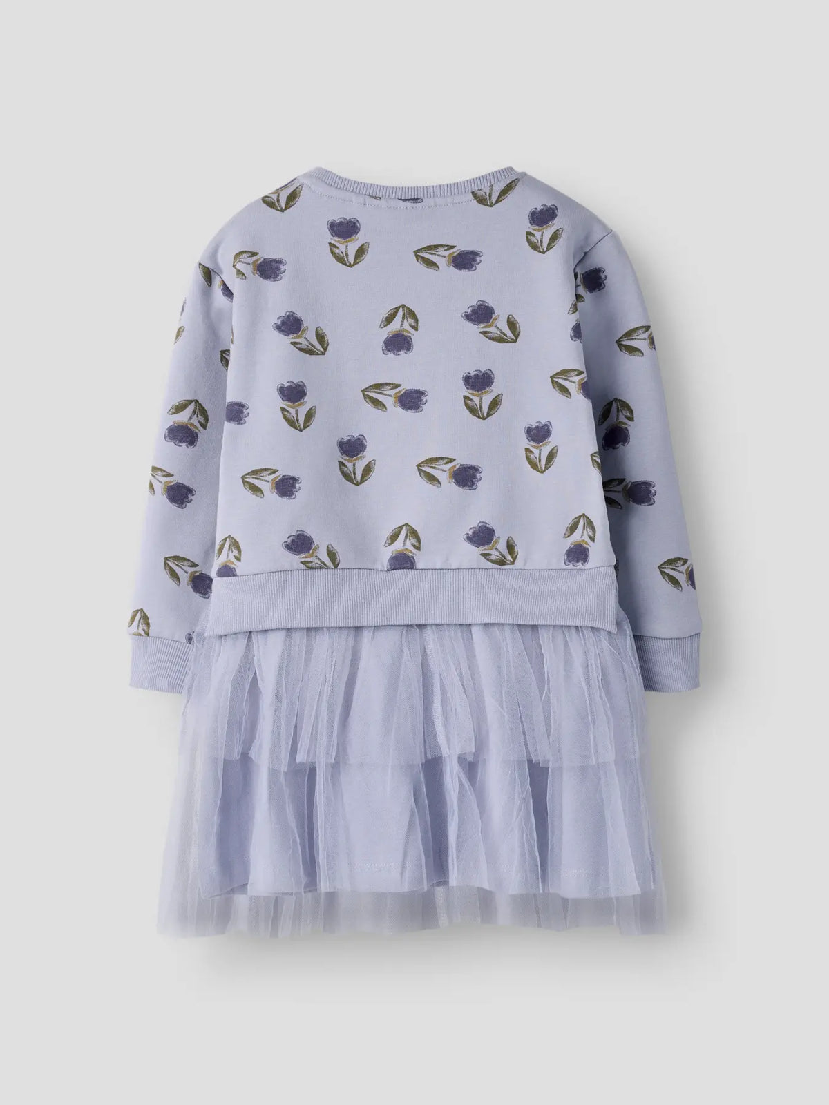 Name it Sweatkleid mit Tüll Blumen flieder