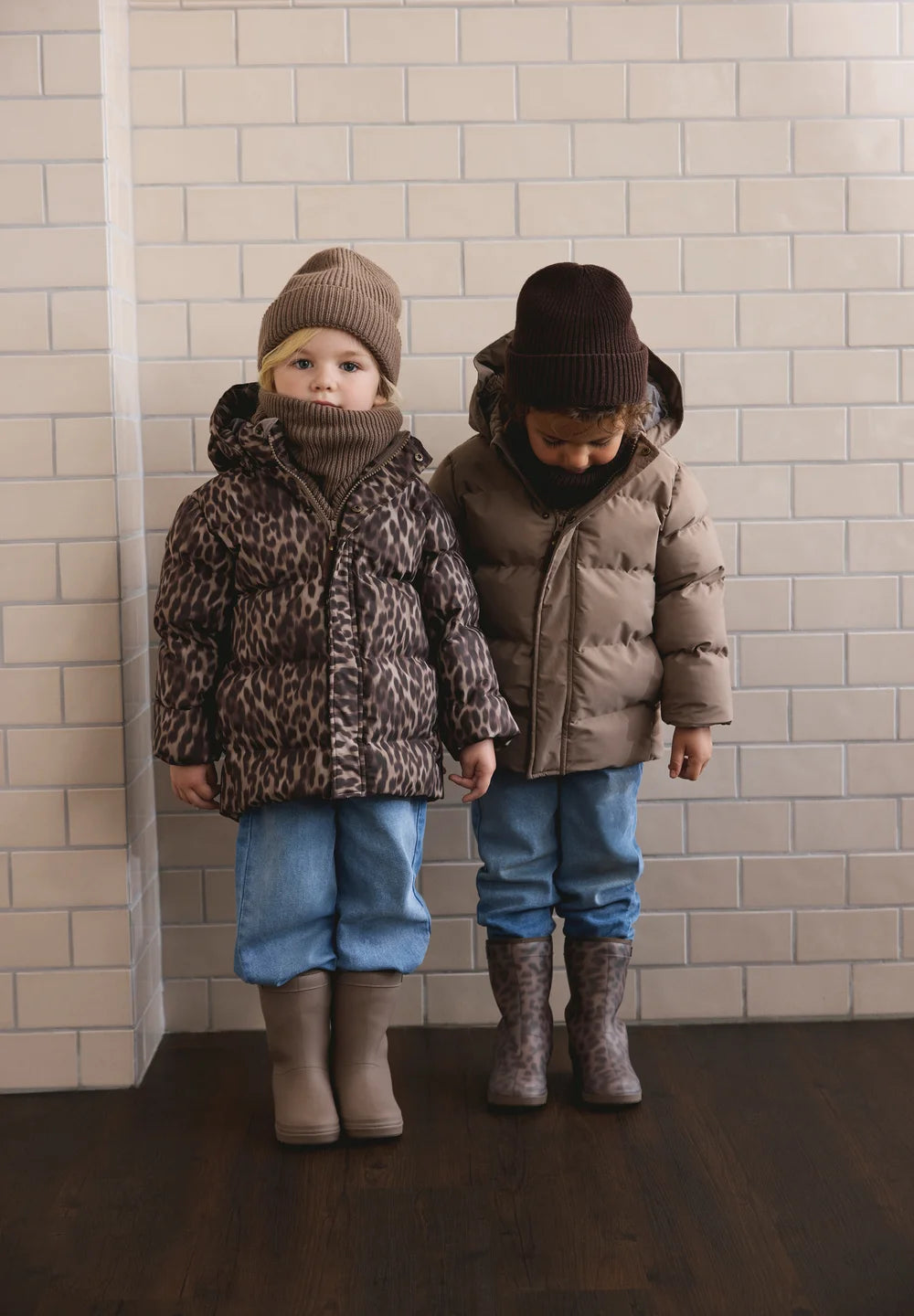 ENFANT Gummistiefel gefüttert pine bark