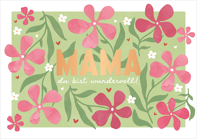Karte "Mama du bist wundervoll!"
