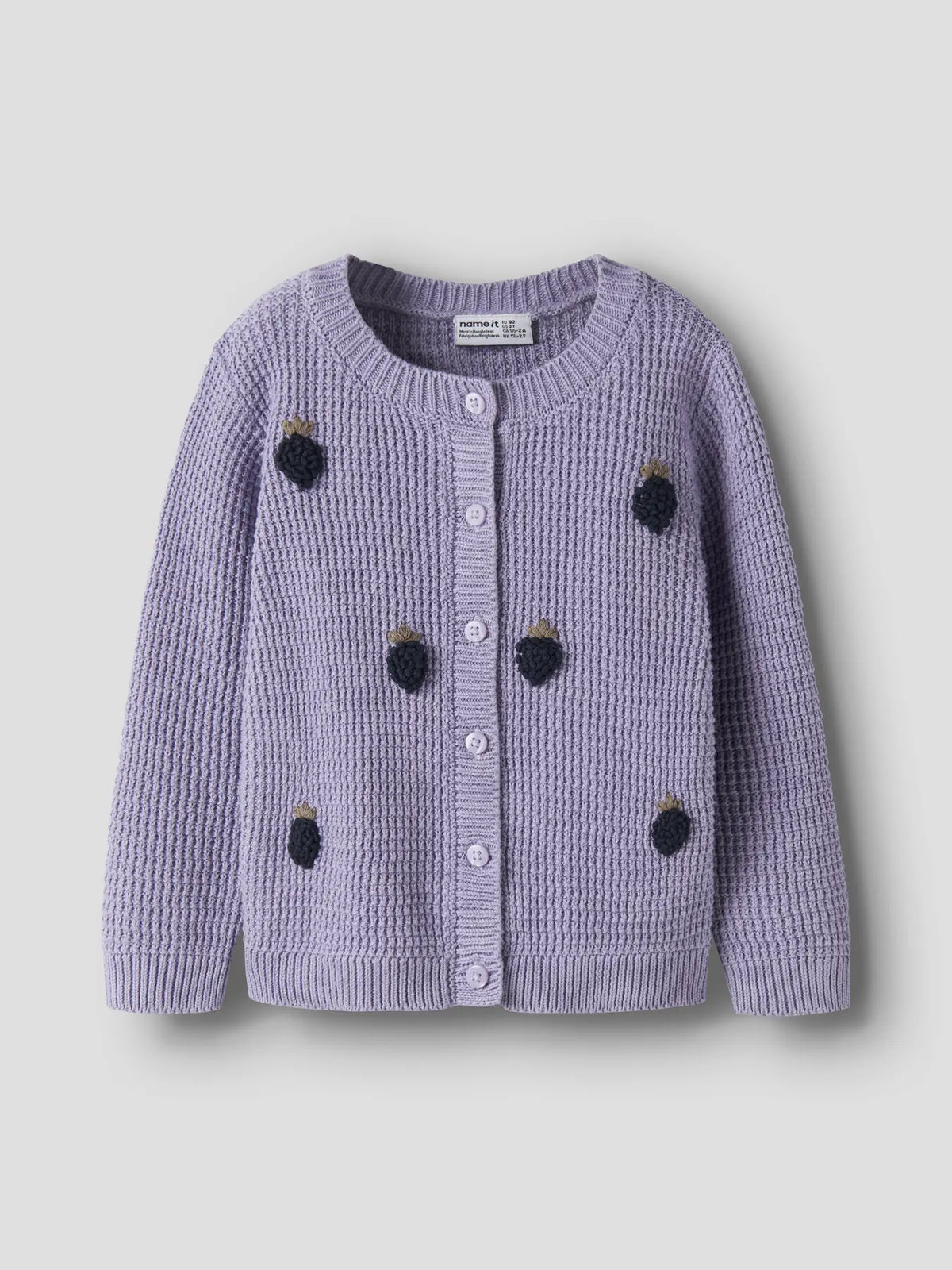 Name it Strickjacke Brombeeren flieder