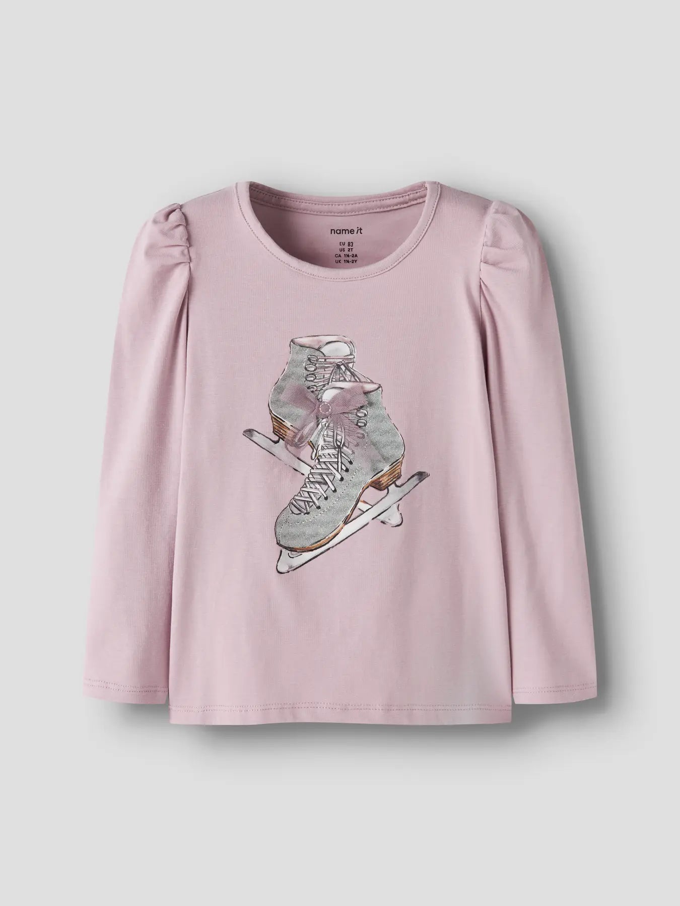 Name it Langarmshirt Schlittschuhe lilac