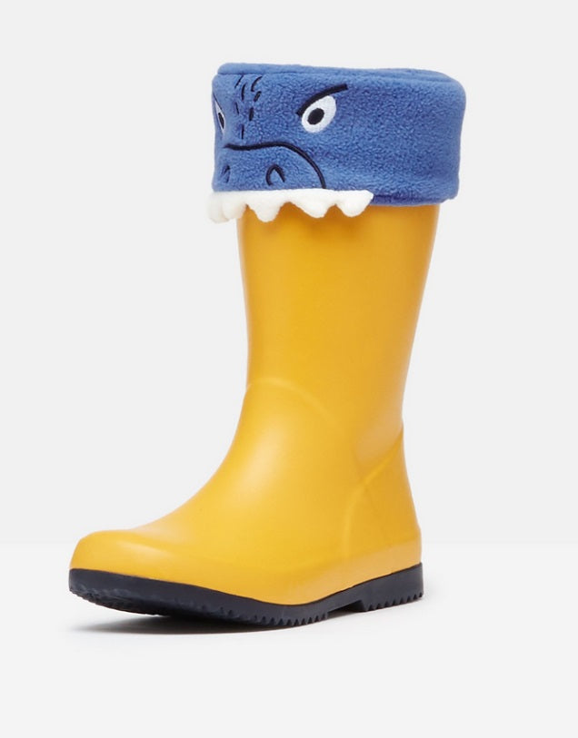 Joules Gummistiefel Socken Dino blau