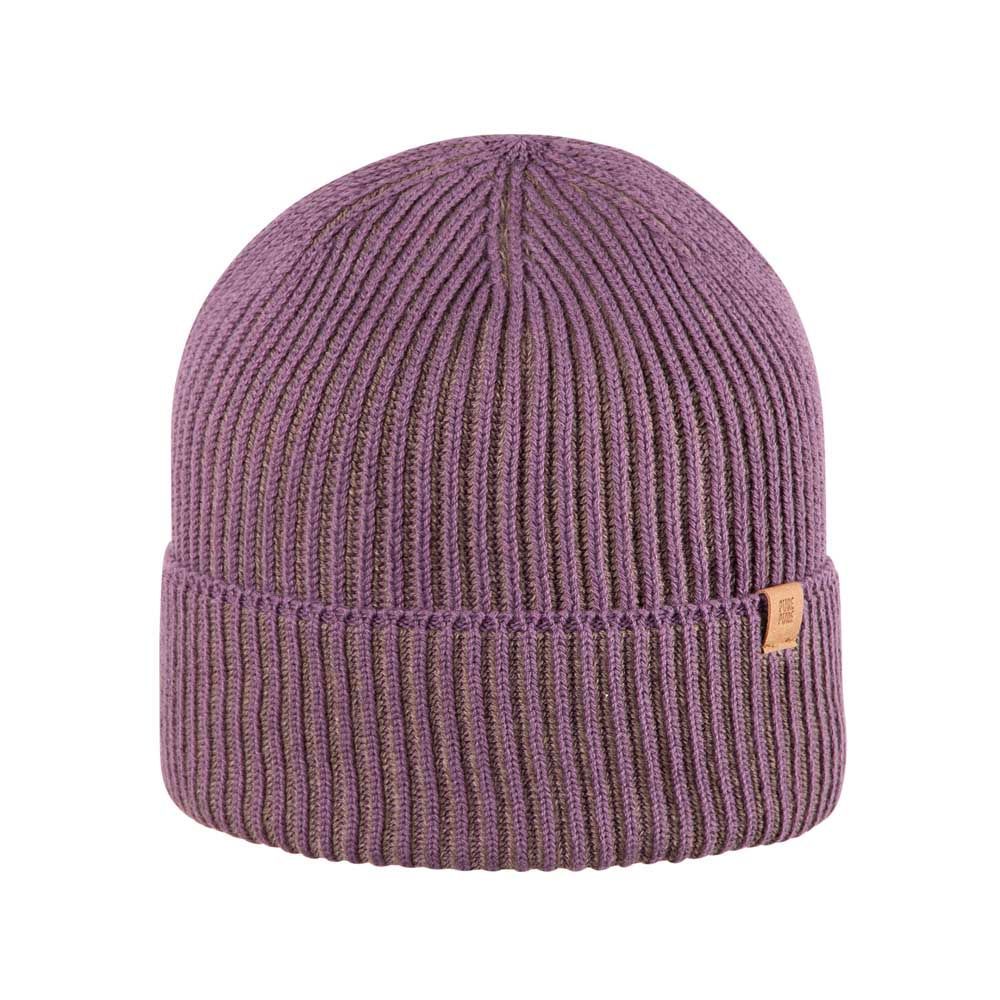 Pure Pure Merino/Baumwolle Rip Beanie pflaume