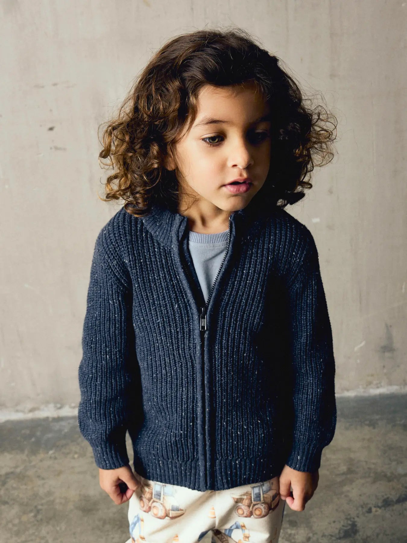 Name it Strickjacke ombre blue
