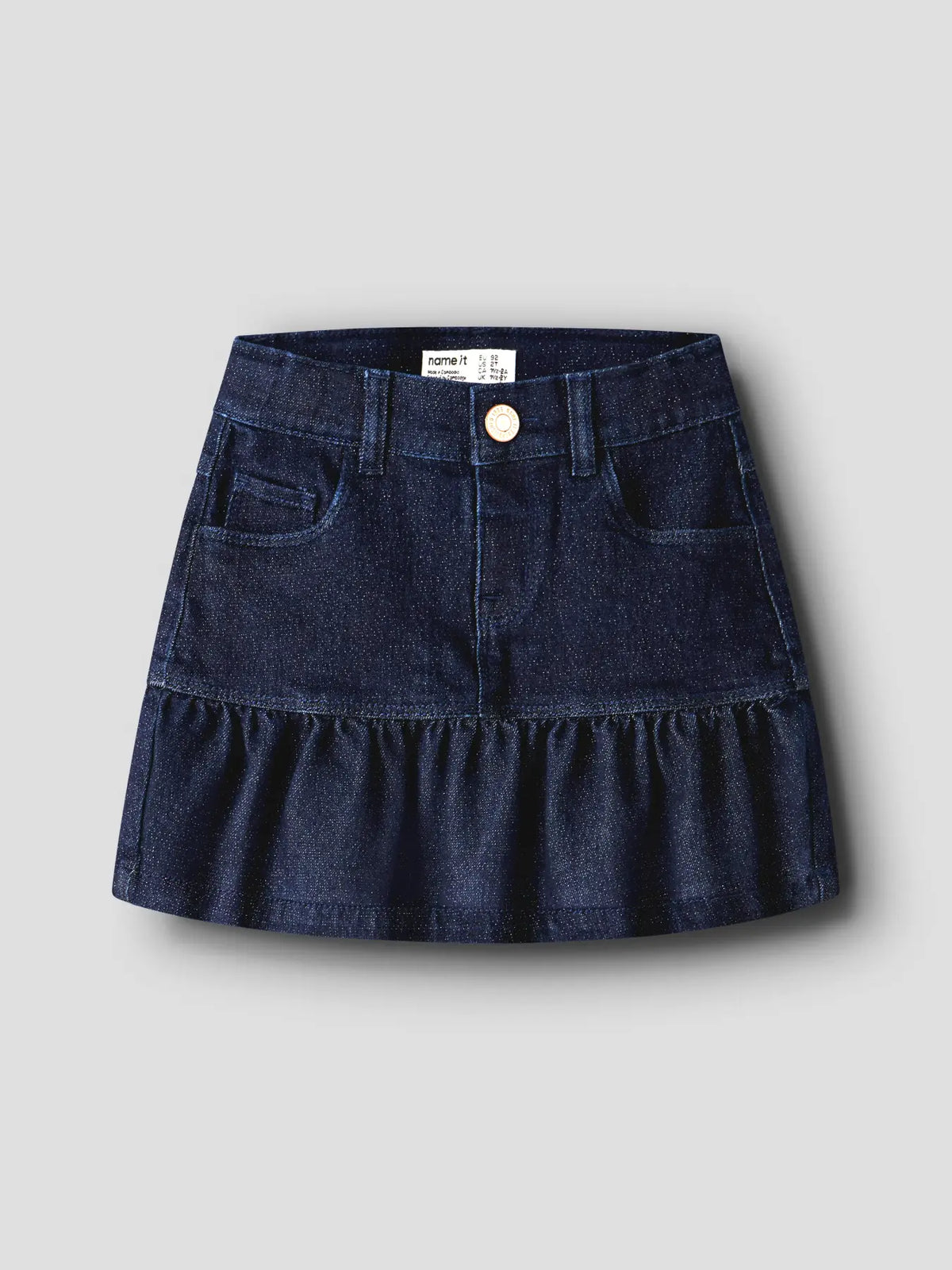 Name it Glitzer Jeansrock dark blue