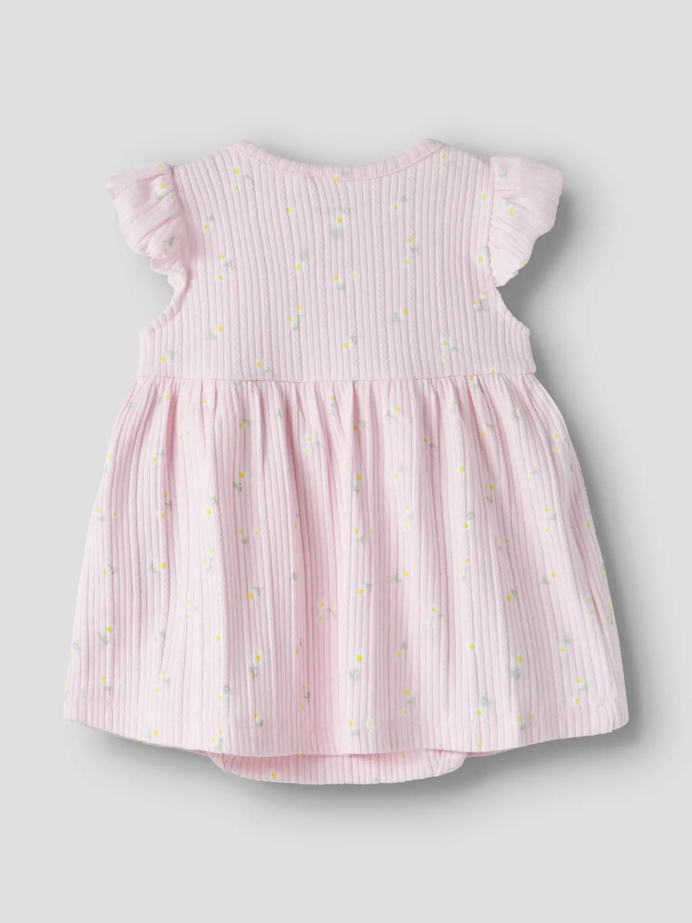 Name it kurzarm Rib Body-Kleid Gänseblümchen zartrosa