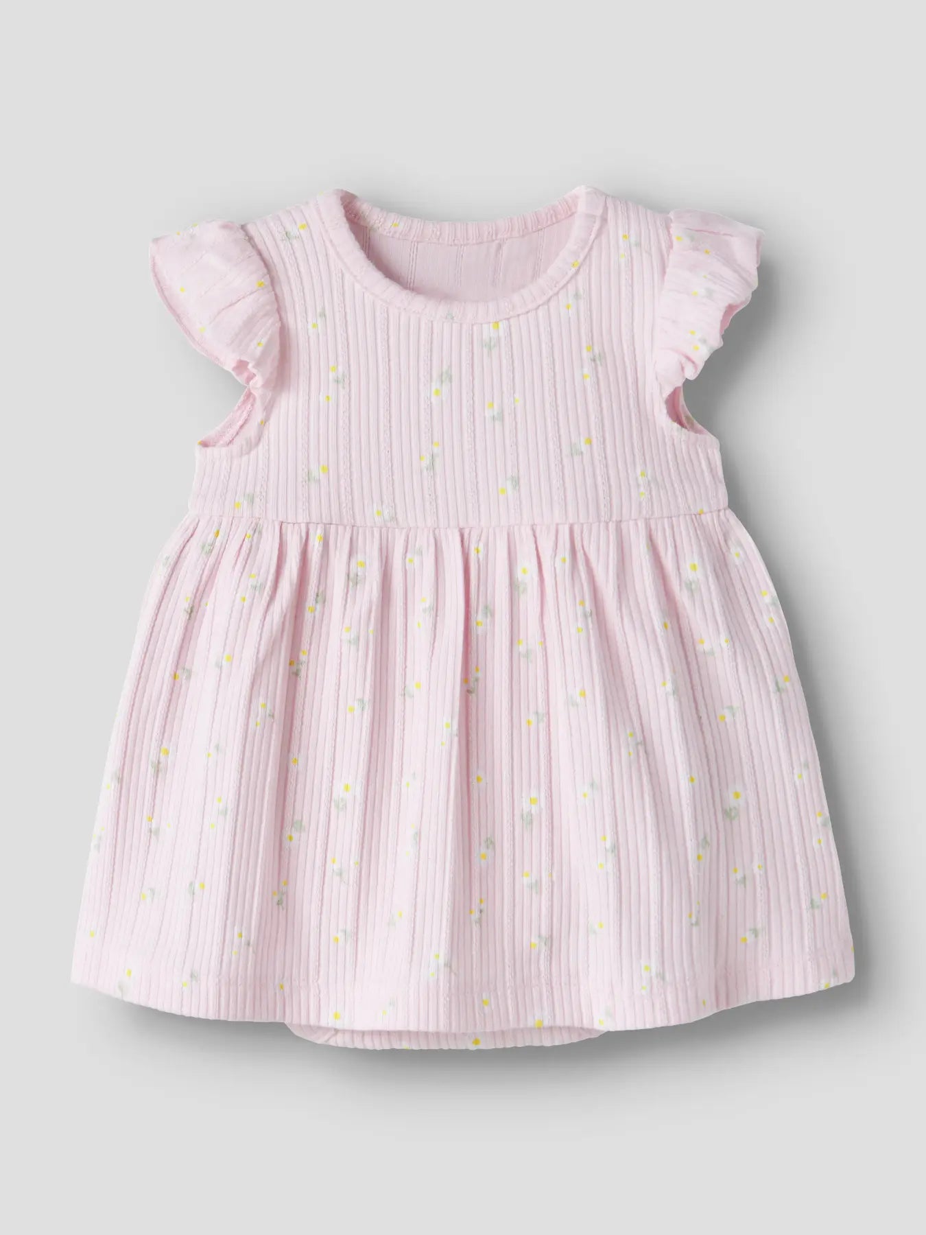 Name it kurzarm Rib Body-Kleid Gänseblümchen zartrosa