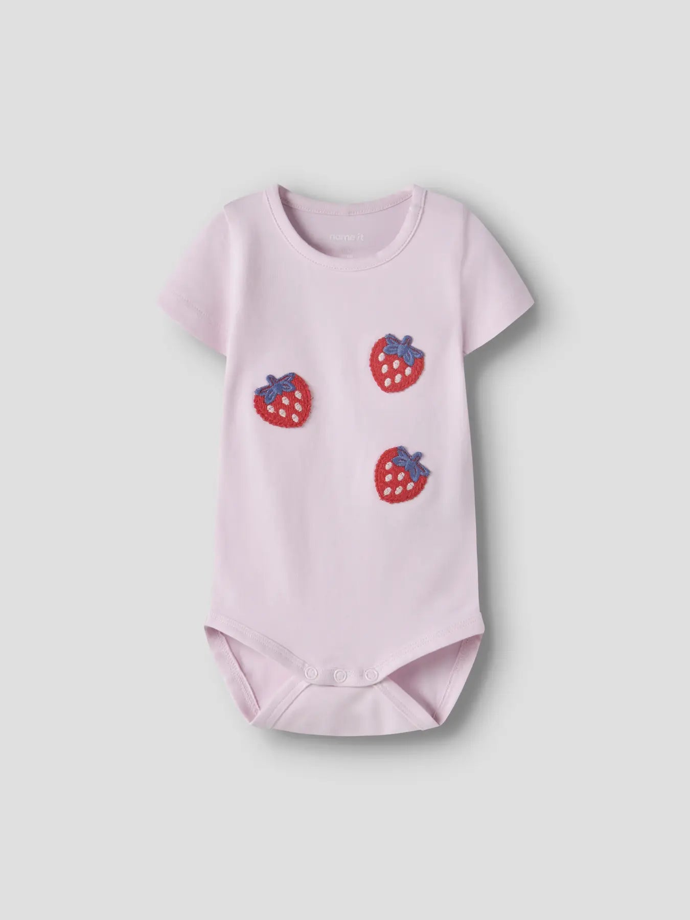 Name it kurzarm Body Erdbeeren zartrosa