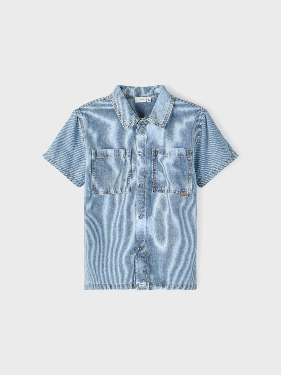 Name it kurzarm Jeanshemd Light/White