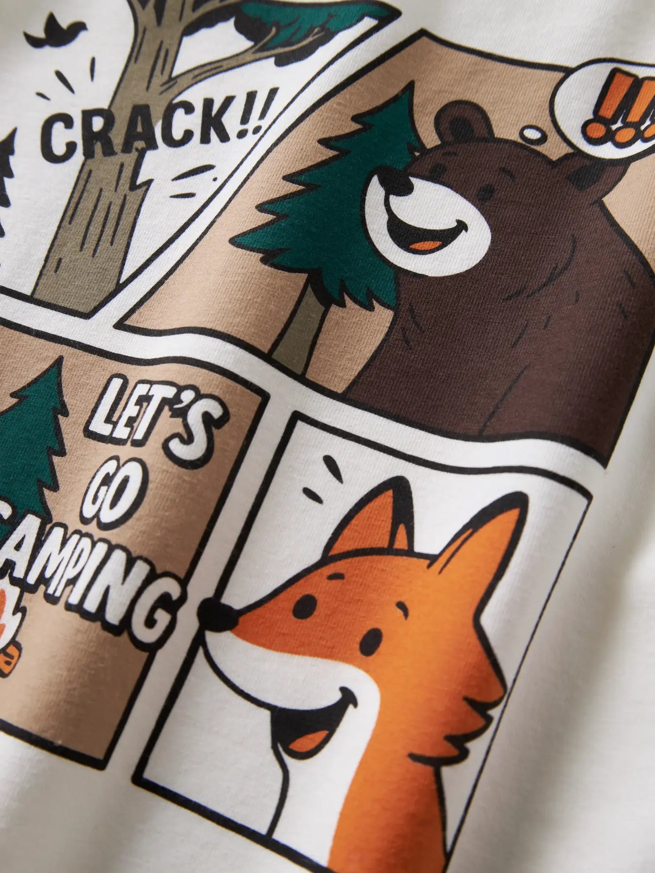 Name it Langarmshirt Comic Fuchs & Bär cloud dancer