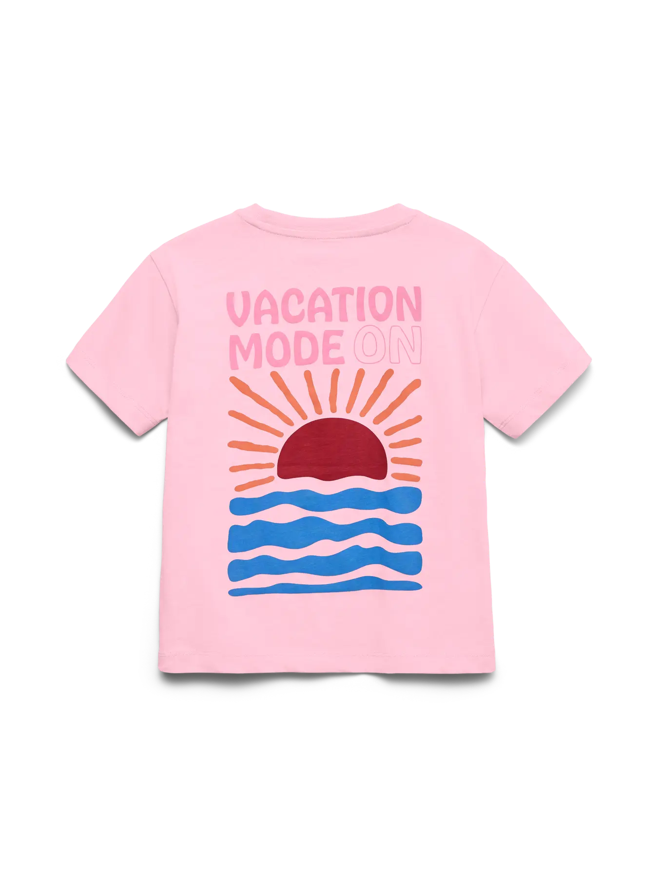 Vero Moda Girls T-Shirt Vacation Mode rosa