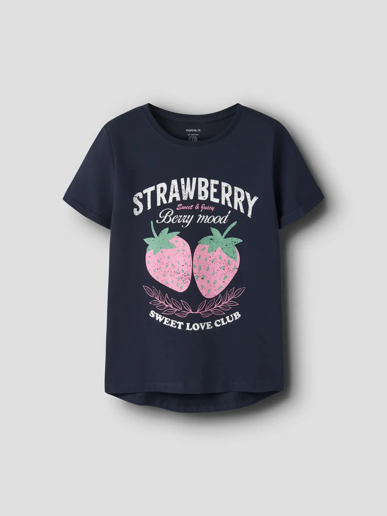 Name it T-Shirt Erdbeere dunkelblau