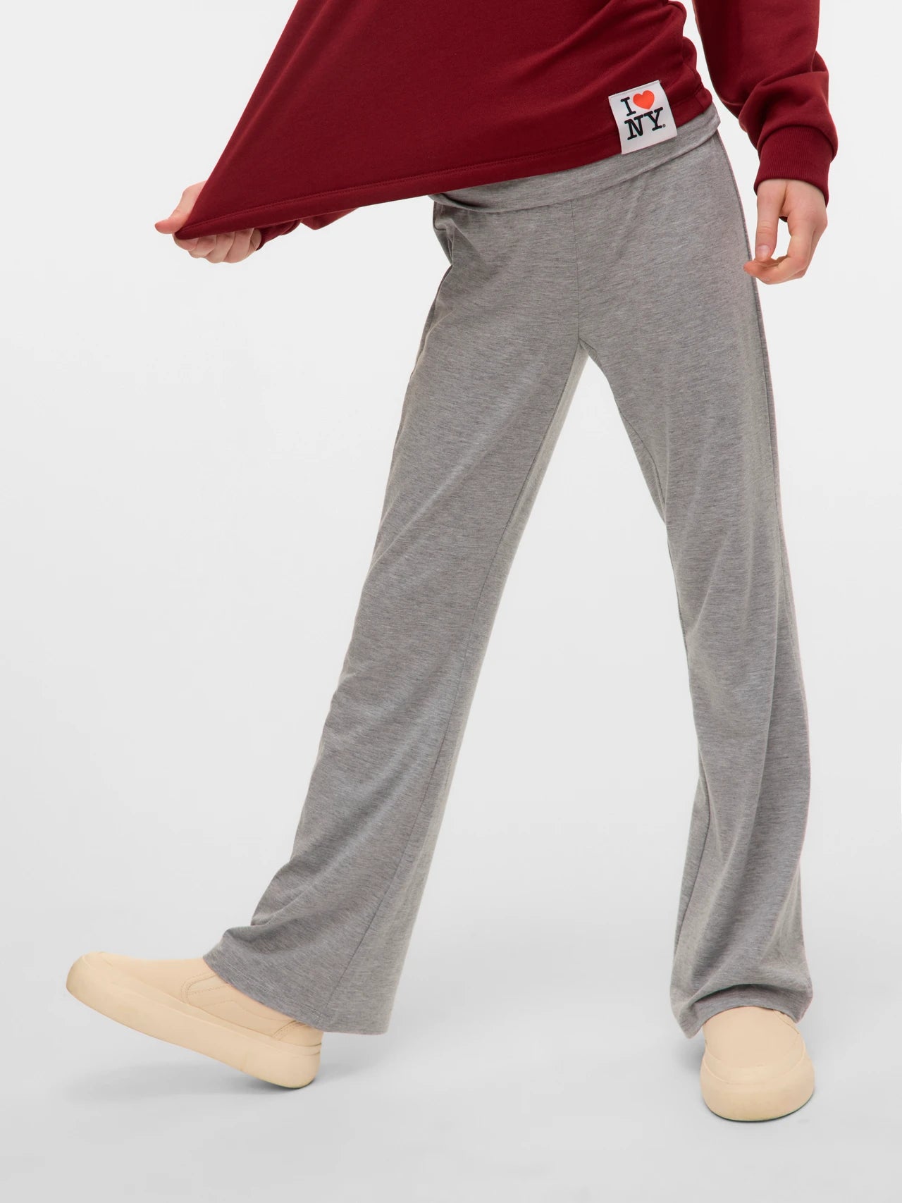 Vero Moda Girls Leggings mit Schlag hellgrau