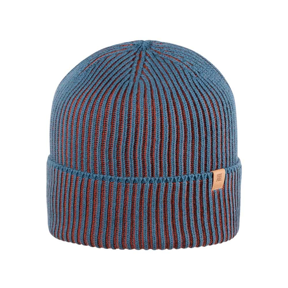 Pure Pure Merino/Baumwolle Rip Beanie petrol