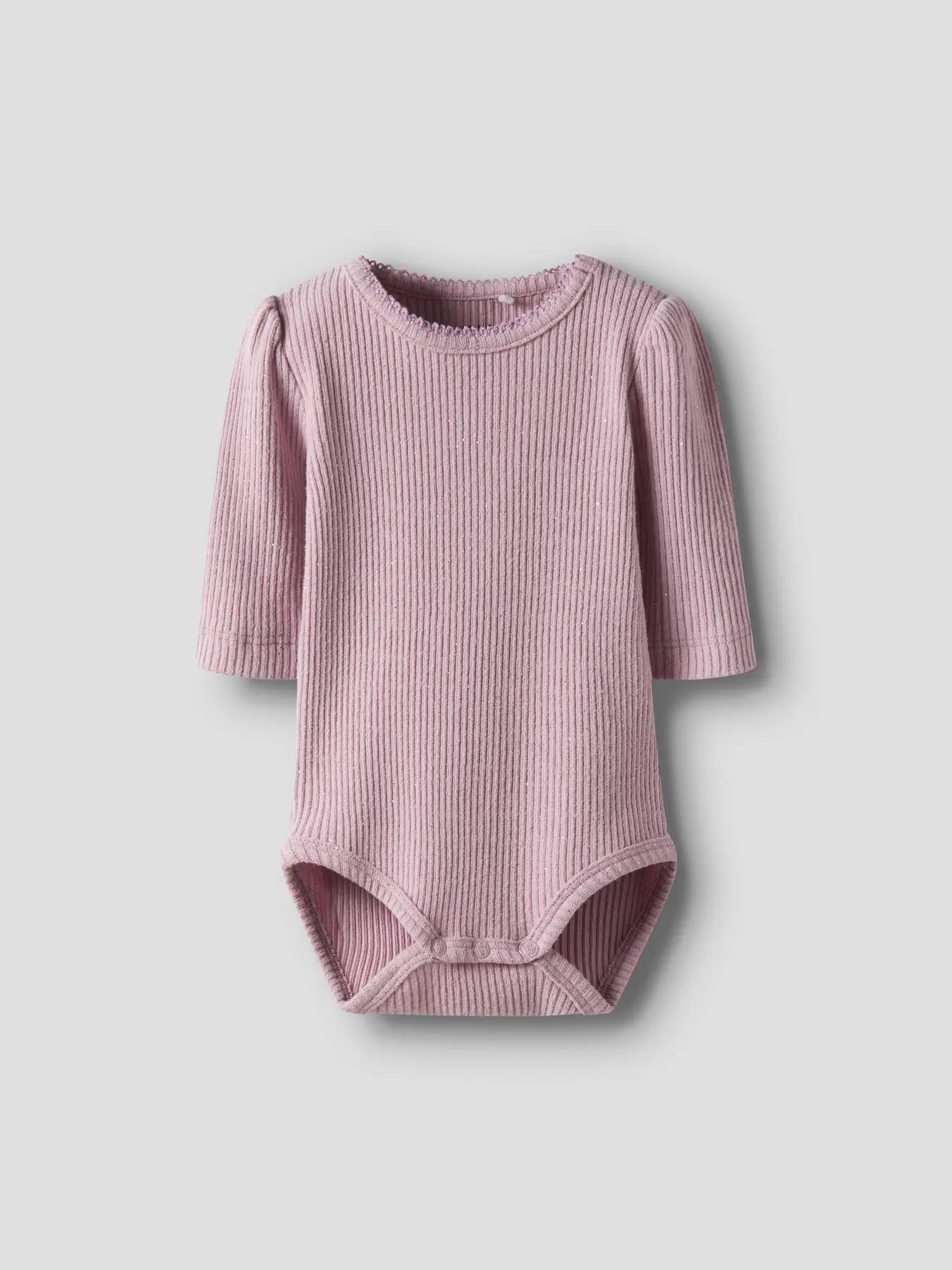 Name it Langarm Glitzer Body lilac