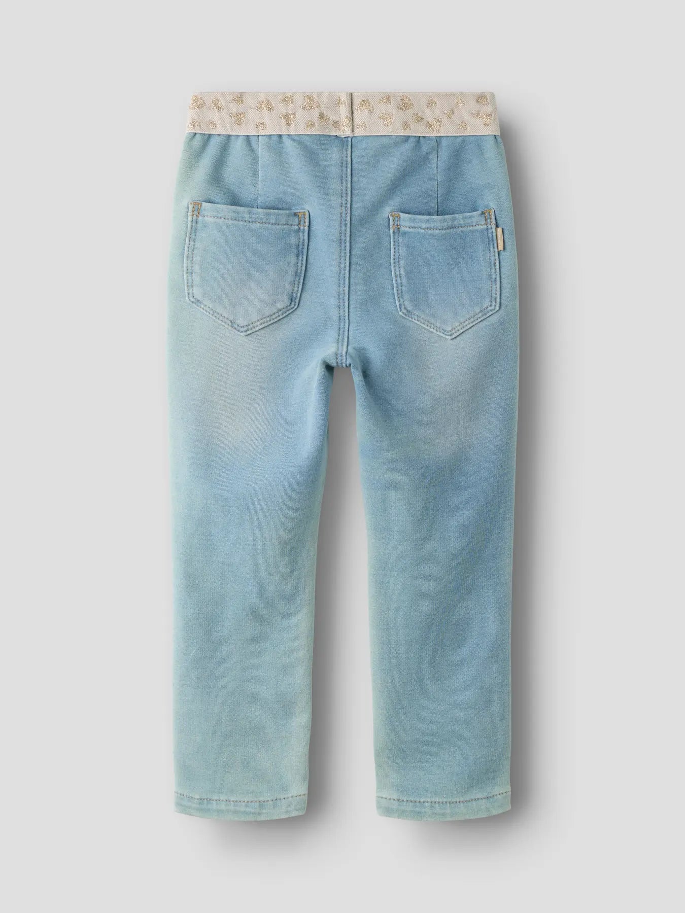 Name it Jeans Leggings light blue Glitzerbündchen Herzchen