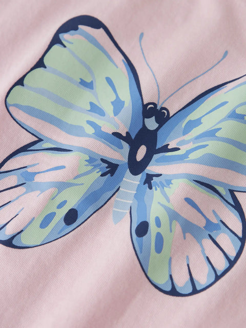 Name it T-Shirt Schmetterling zartrosa