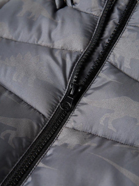 Name it Reflektier Steppjacke Dinos grau