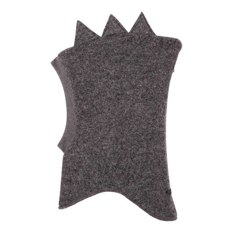 Pure Pure Woll Walk Schlupfmütze mit Zacken grau melange