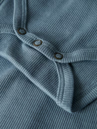Name it kurzarm Rib Body seeblau